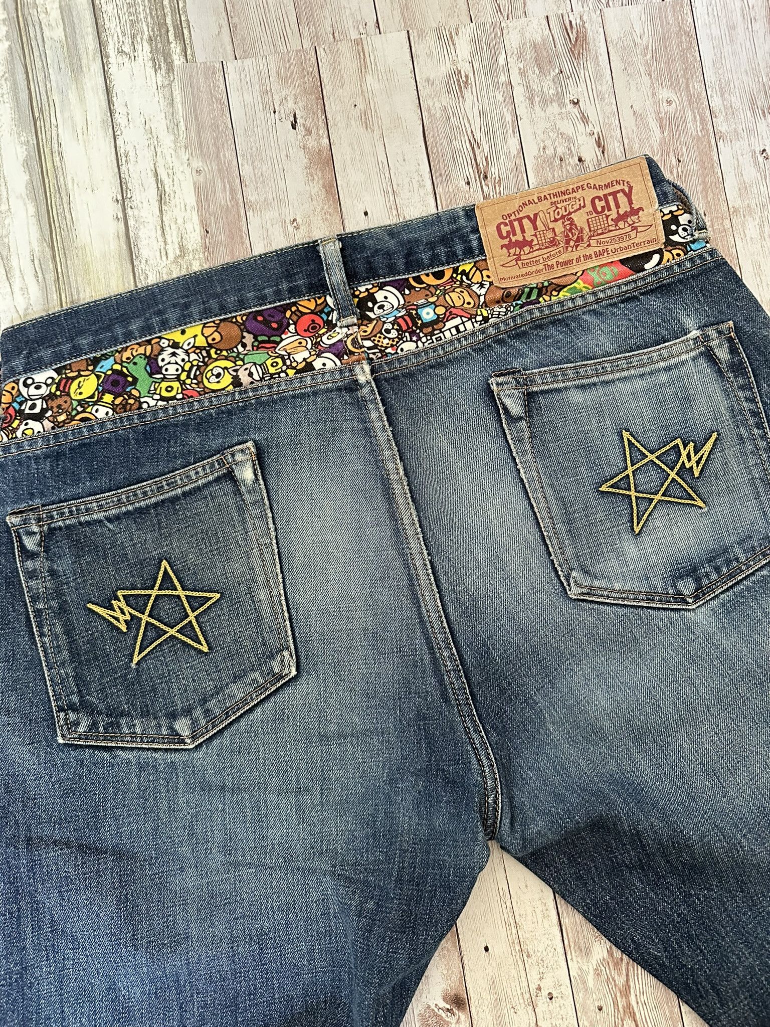 Bape Baby Milo Safari Denim Size US 32 / EU 48 - 3 Thumbnail