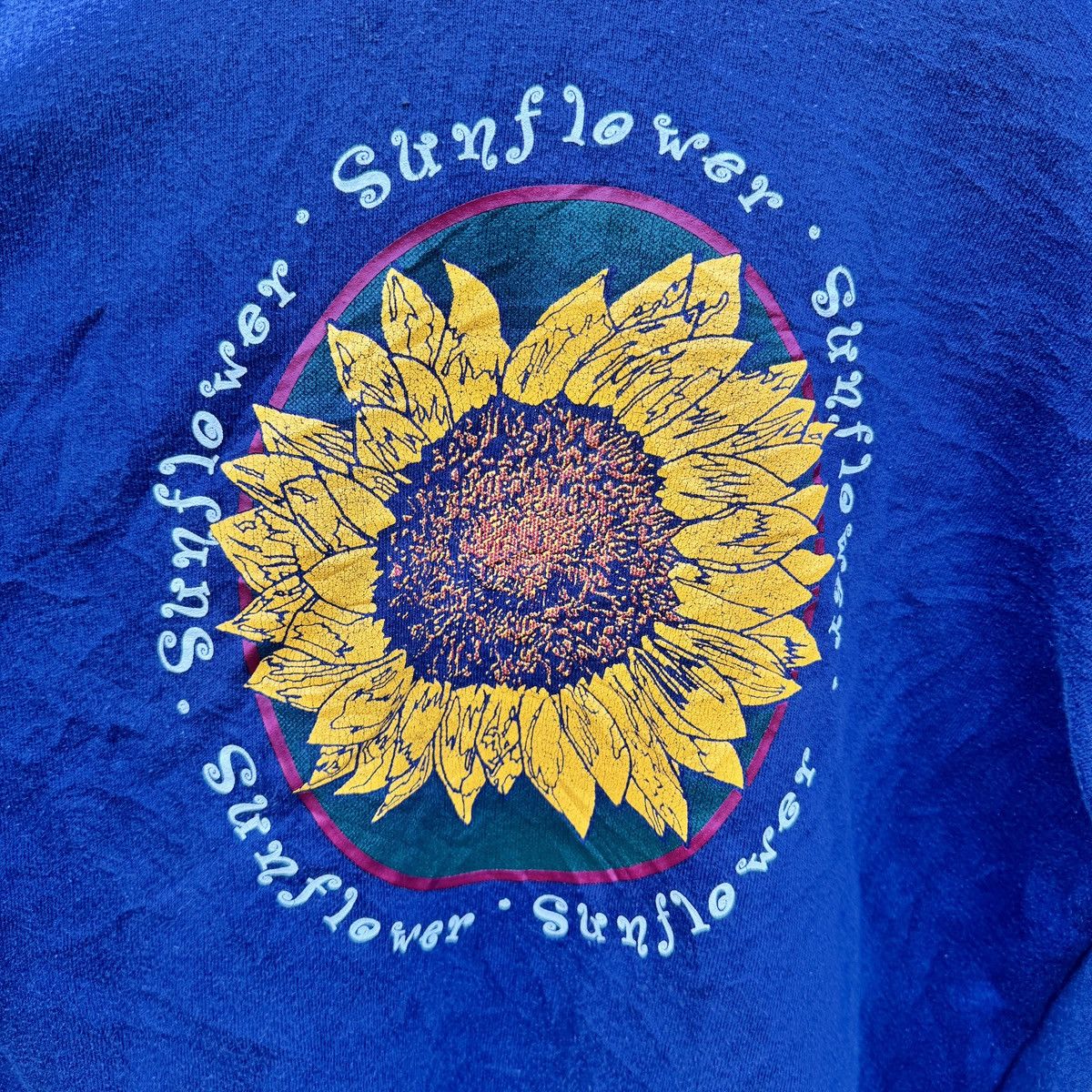Vintage Vintage 90s Art Sun Flower Sweatshirt Size US L / EU 52-54 / 3 - 2 Thumbnail