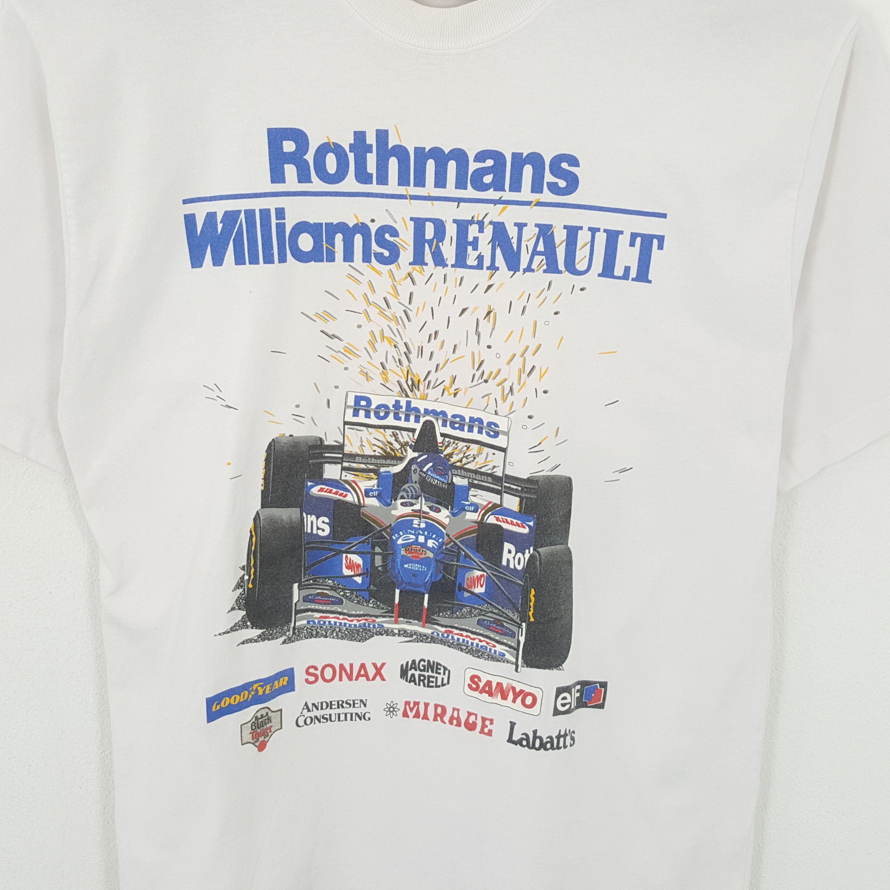 Vintage Formula 1 ROTHMANS WILLIAM RENAULT F1 Rare Tshirt Size US L / EU 52-54 / 3 - 2 Thumbnail