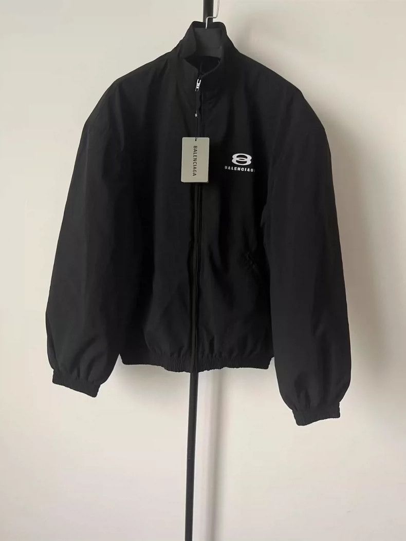 Balenciaga Balenciaga Solid Logo Print Zip Jacket Jacket Size US S / EU 44-46 / 1 - 1 Thumbnail