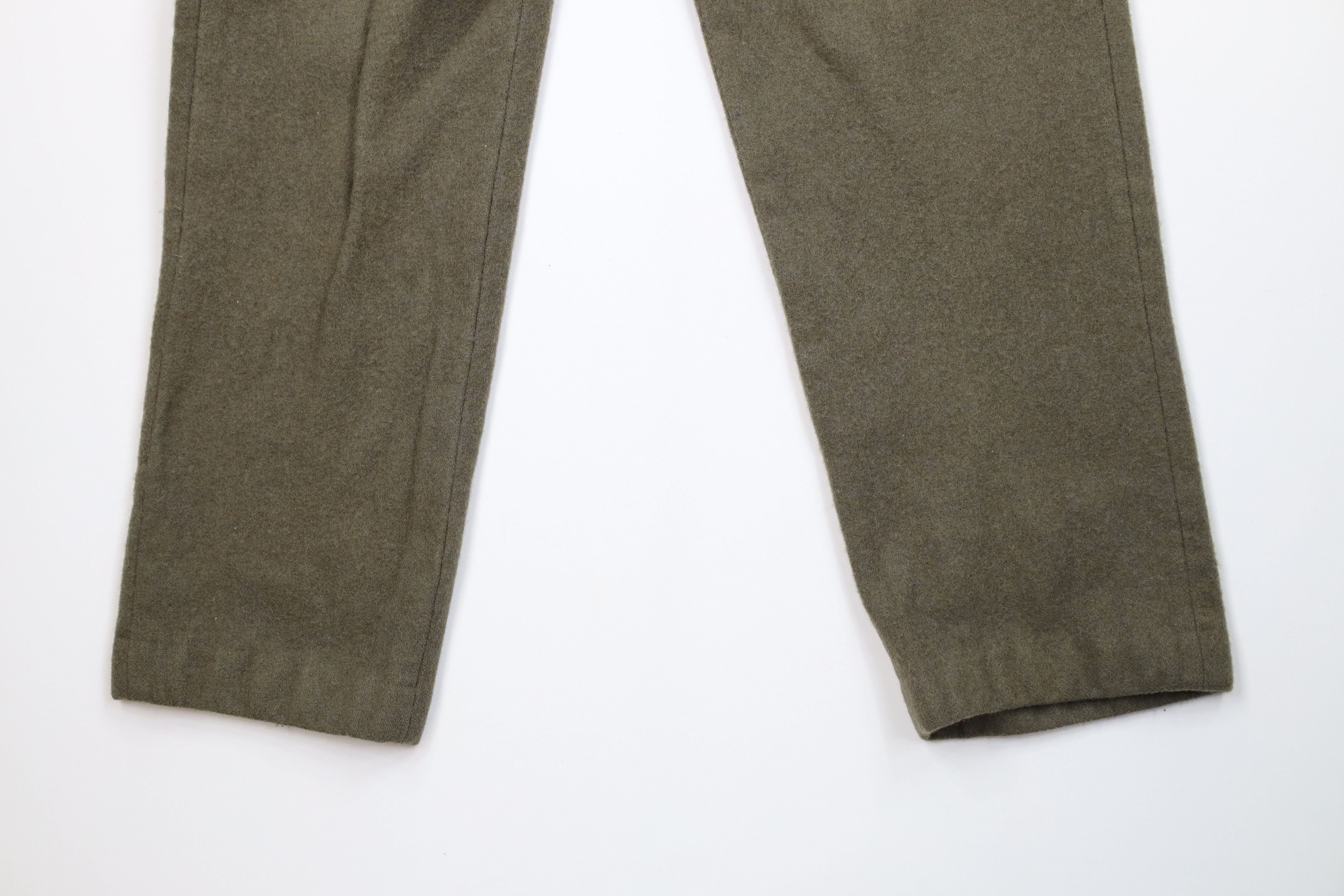 Vintage Vintage 80s Serbia Military Button Fly Wool Pants Green Size US 34 / EU 50 - 4 Thumbnail