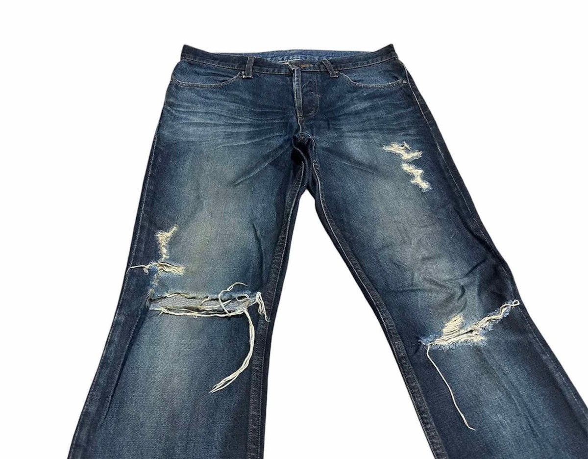 If Six Was Nine × Japanese Brand × Shellac 🔥Y2K Archived Shellac Flared Denim Mud Wash Distressed Size US 32 / EU 48 - 2 Thumbnail