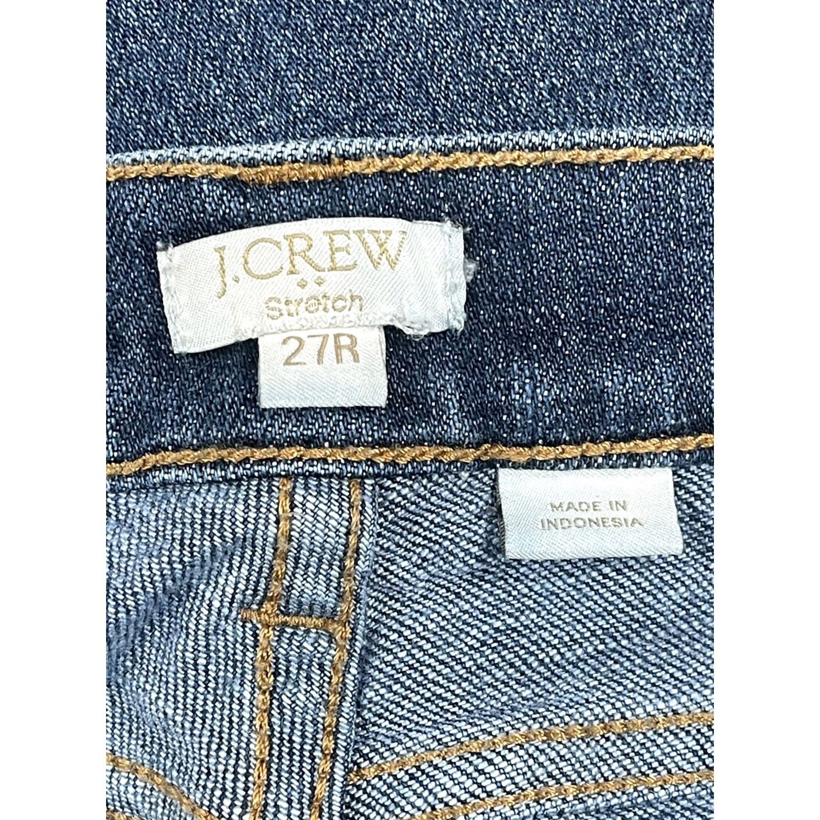 Denime J Crew Jeans Womens Size 27R Skinny Stretch Blue Denim Mid Rise Size 27" / US 4 / IT 40 - 7 Thumbnail