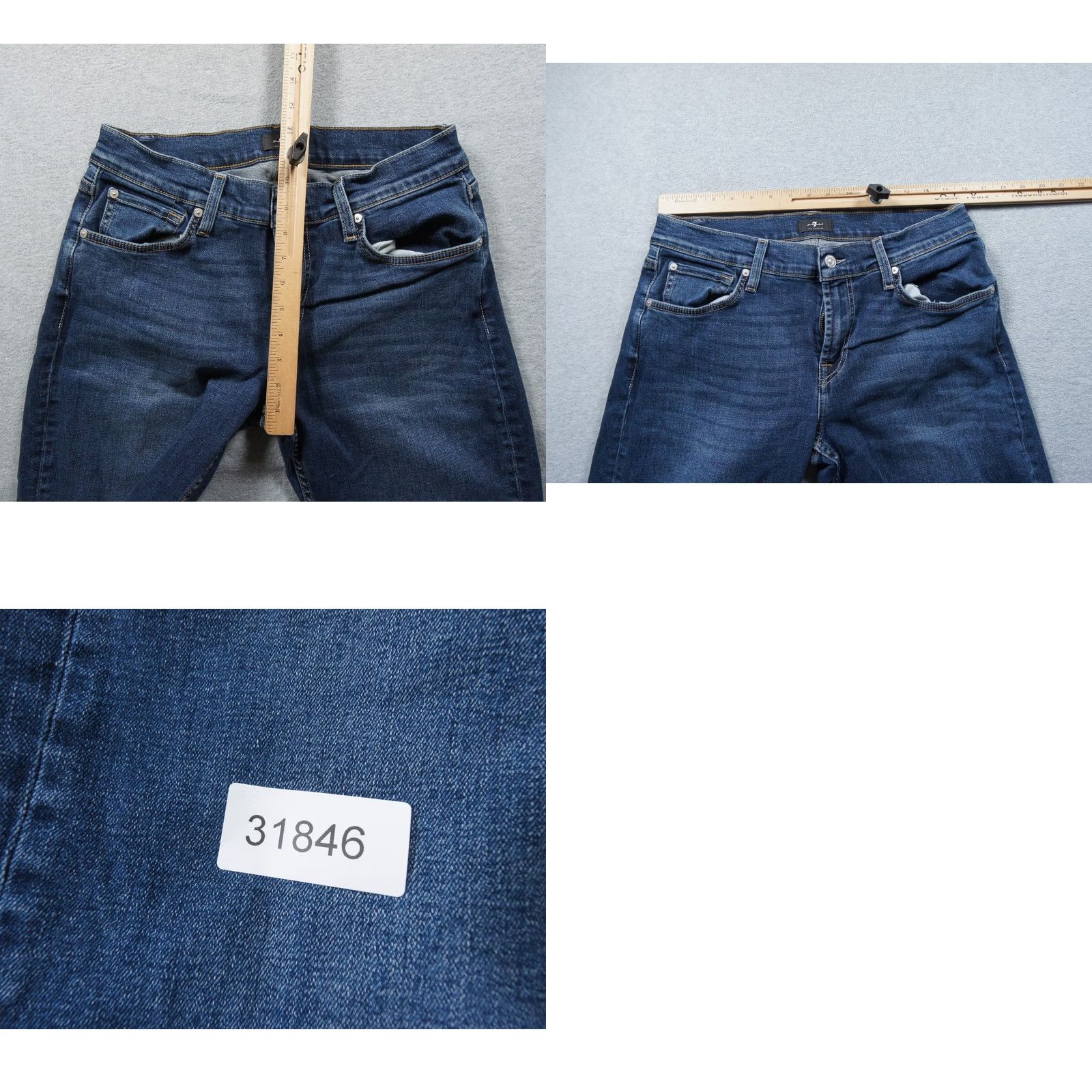 7 For All Mankind 7 for all Mankind Jeans Mens 32x28 Blue Denim Slimmy Stretch Casual Adult Size US 32 / EU 48 - 9 Thumbnail