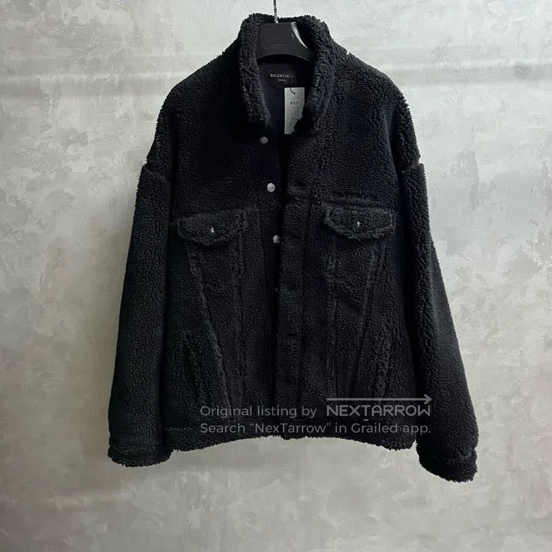 Balenciaga Balenciaga Black solid lapel single row snap button long s Size US M / EU 48-50 / 2 - 1 Thumbnail