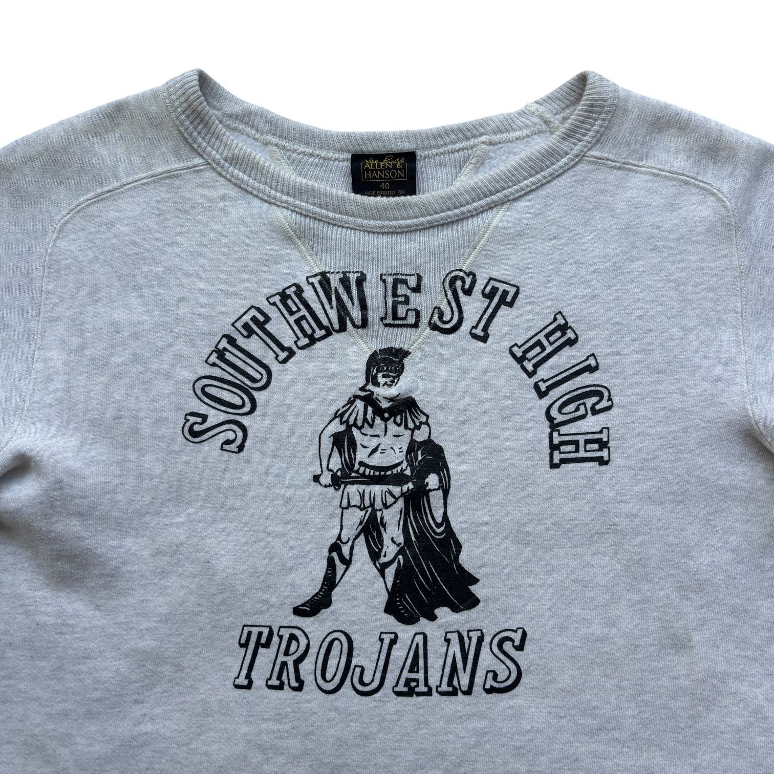 Vtg ALLEN & HANSON Double V Gusset Loopwheeled Sweatshirt