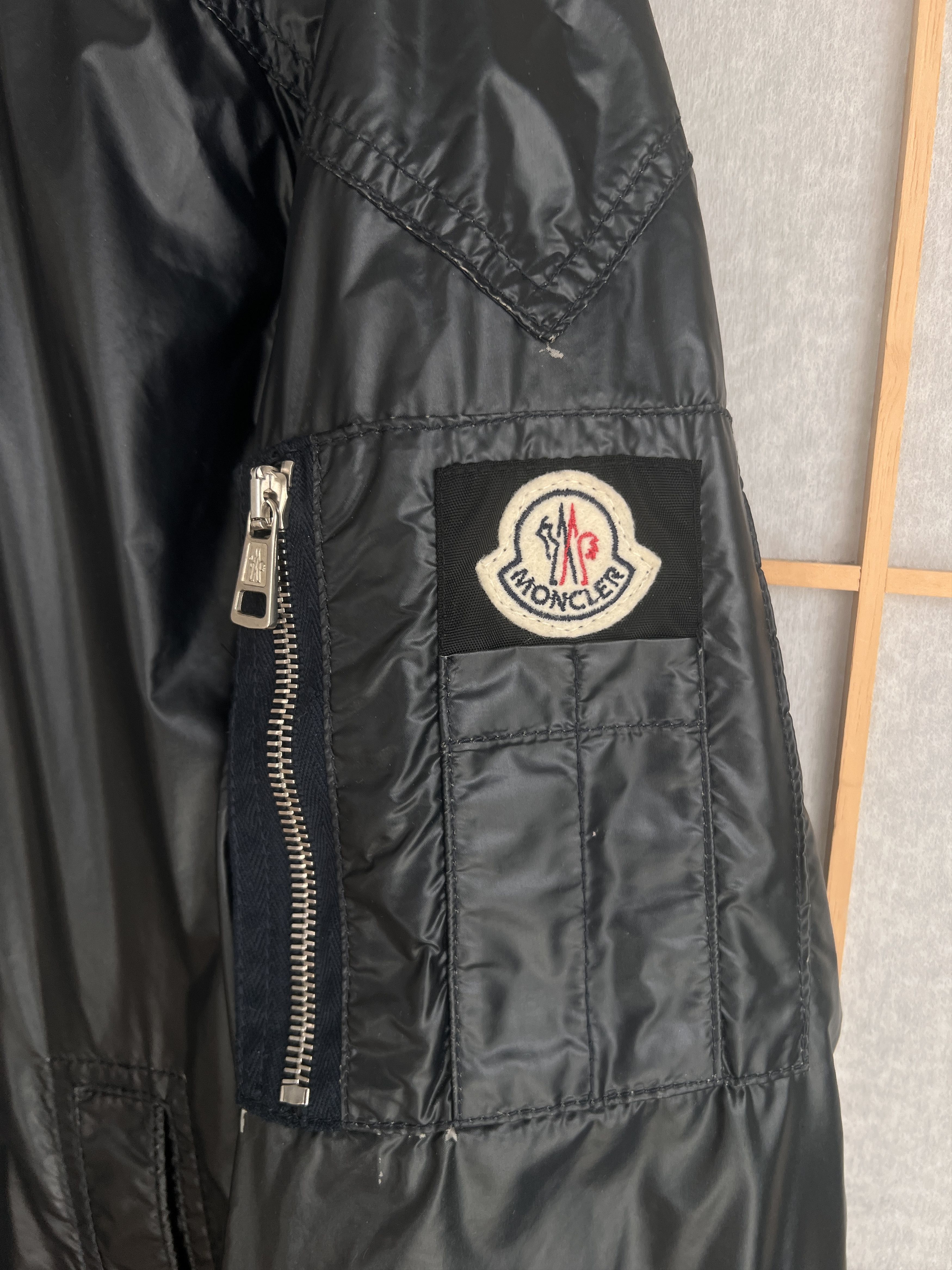 Moncler Moncler Pomolos jacket luxury PU leather vintage bomber rare Size US L / EU 52-54 / 3 - 5 Thumbnail