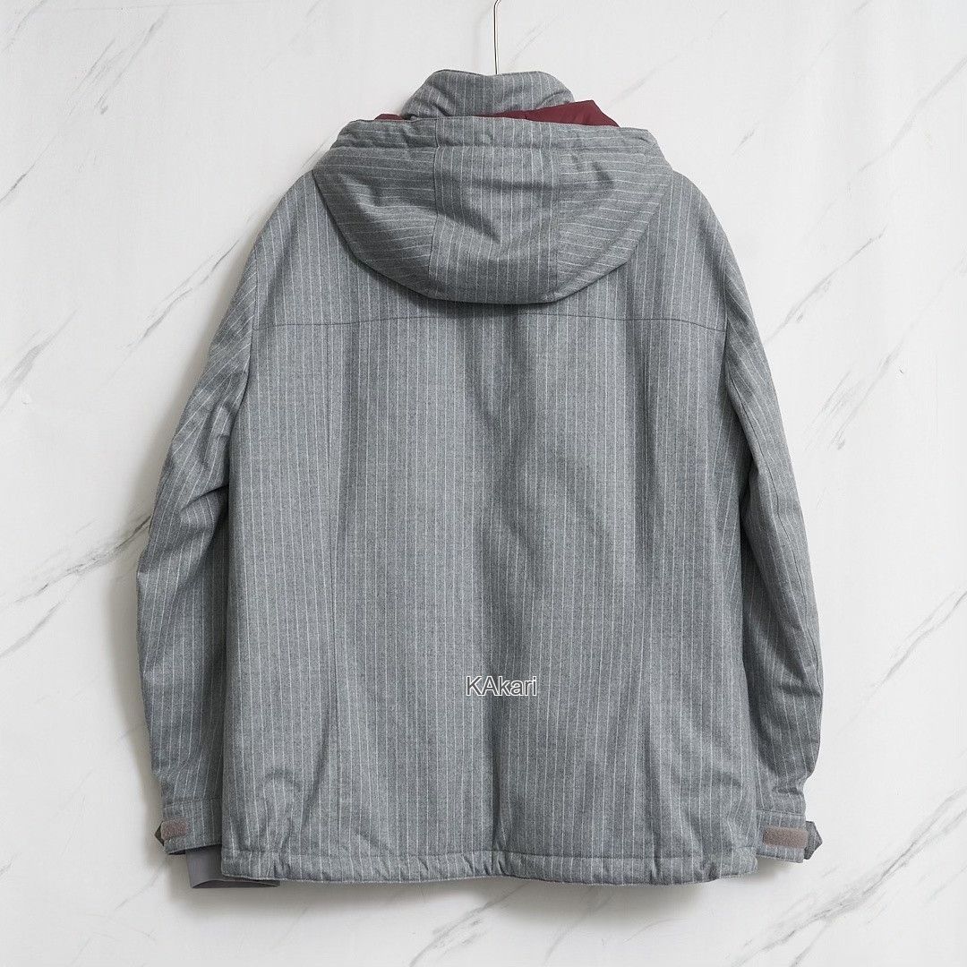 Brunello Cucinelli Brunello Cucinelli Men's Embroidered Stripe Quilted Coat Size US M / EU 48-50 / 2 - 7 Thumbnail