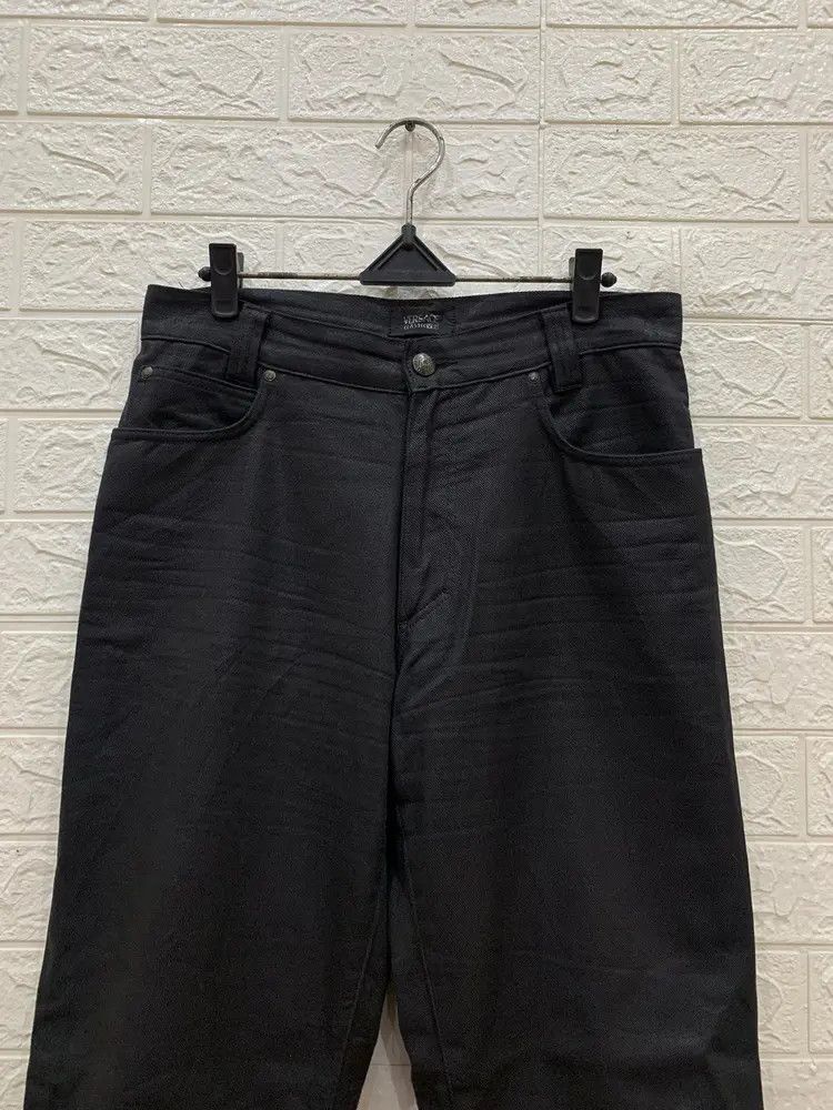 Versace Vintage Versace black wax denim pants Size US 31 - 7 Thumbnail