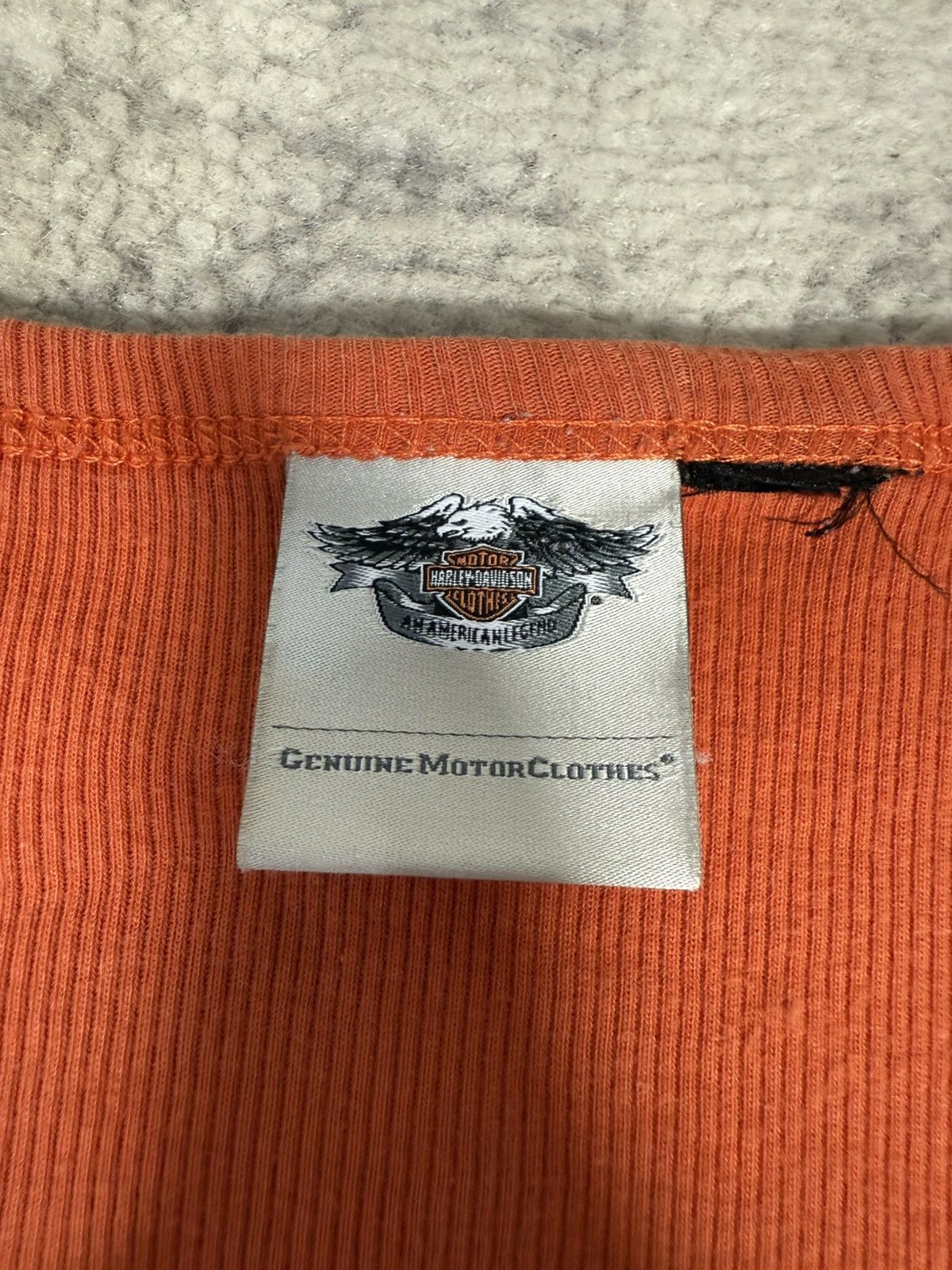 Harley Davidson Y2K Harley Davidson Biker Rhinestones Logo Button Top Size L / US 10 / IT 46 - 7 Thumbnail