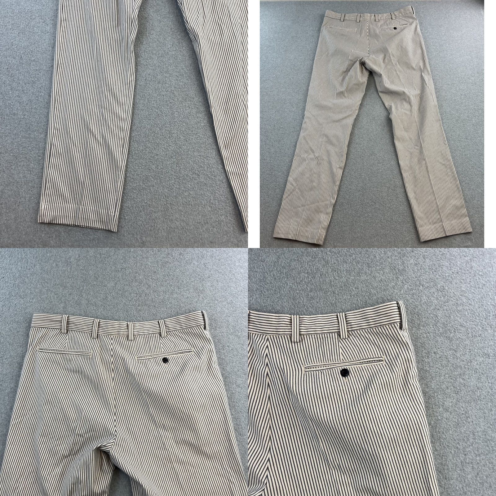 Brooks Brothers VINTAGE Brooks Brothers Red Fleece Pants Mens 35x34 White Navy Striped Classic Size US 35 - 8 Thumbnail
