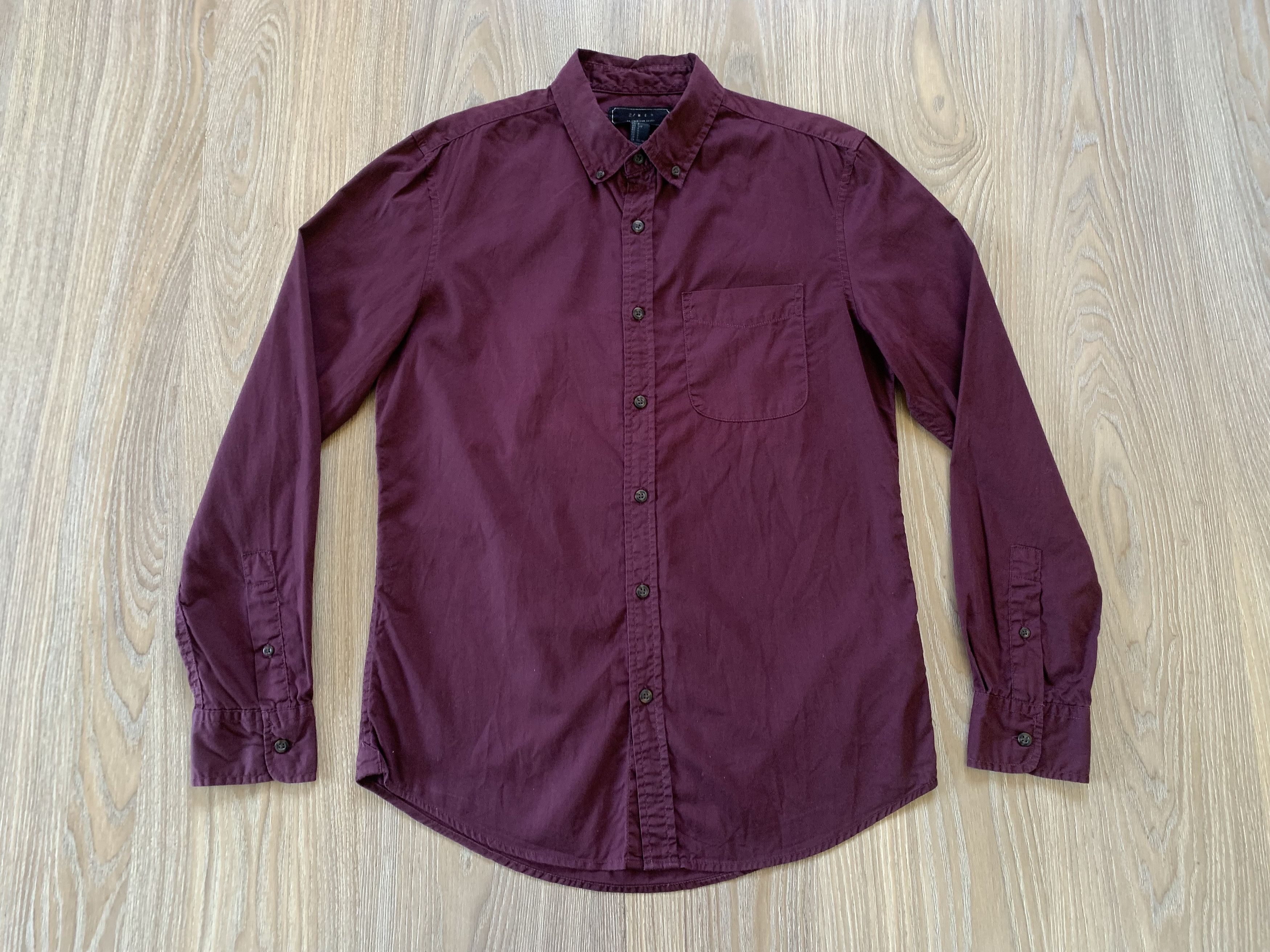 Other 21 Men Burgundy Long Sleeve Shirt Size US S / EU 44-46 / 1 - 2 Thumbnail