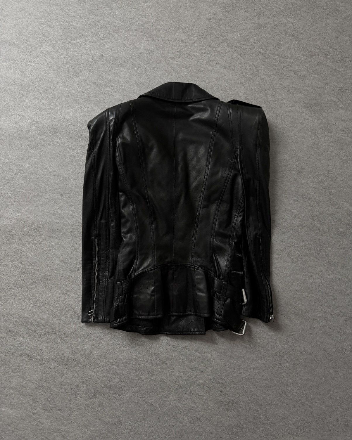 Balmain Balmain FW09 Leather Rider by Christophe Decarnin Size XS / US 0-2 / IT 36-38 - 4 Thumbnail