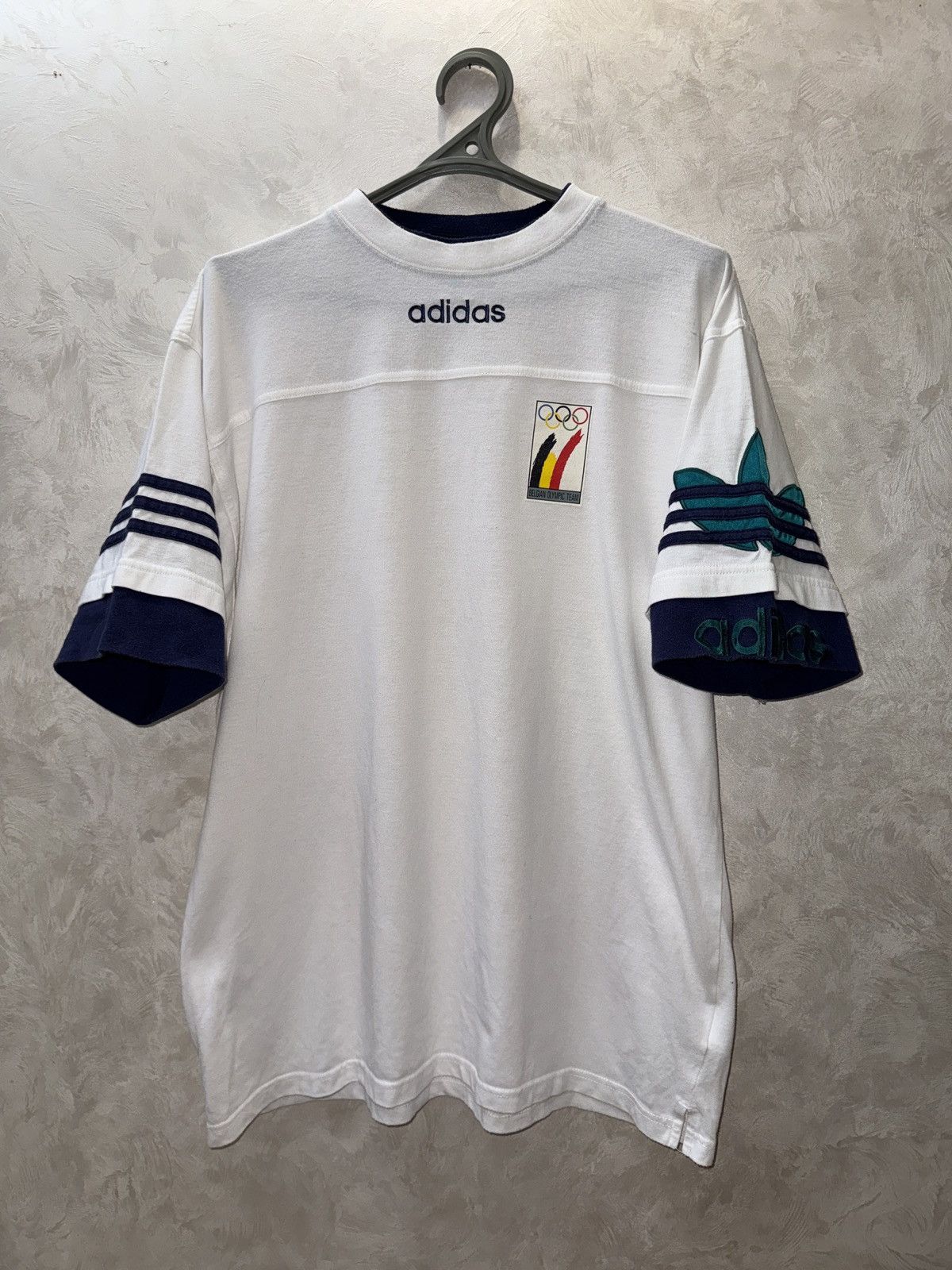 Adidas × Vintage Adidas 90-s Olympic Games Belgium shirt vintage Size US L / EU 52-54 / 3 - 1 Thumbnail
