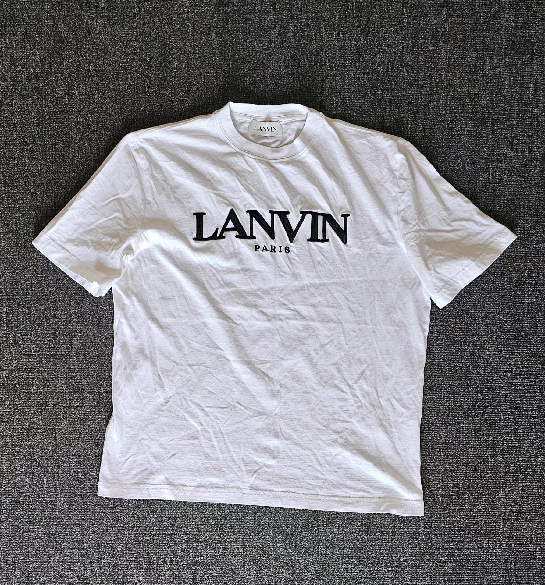 Lanvin Lanvin White Embroidered Short Sleeve T-shirt Size US S / EU 44-46 / 1 - 1 Thumbnail