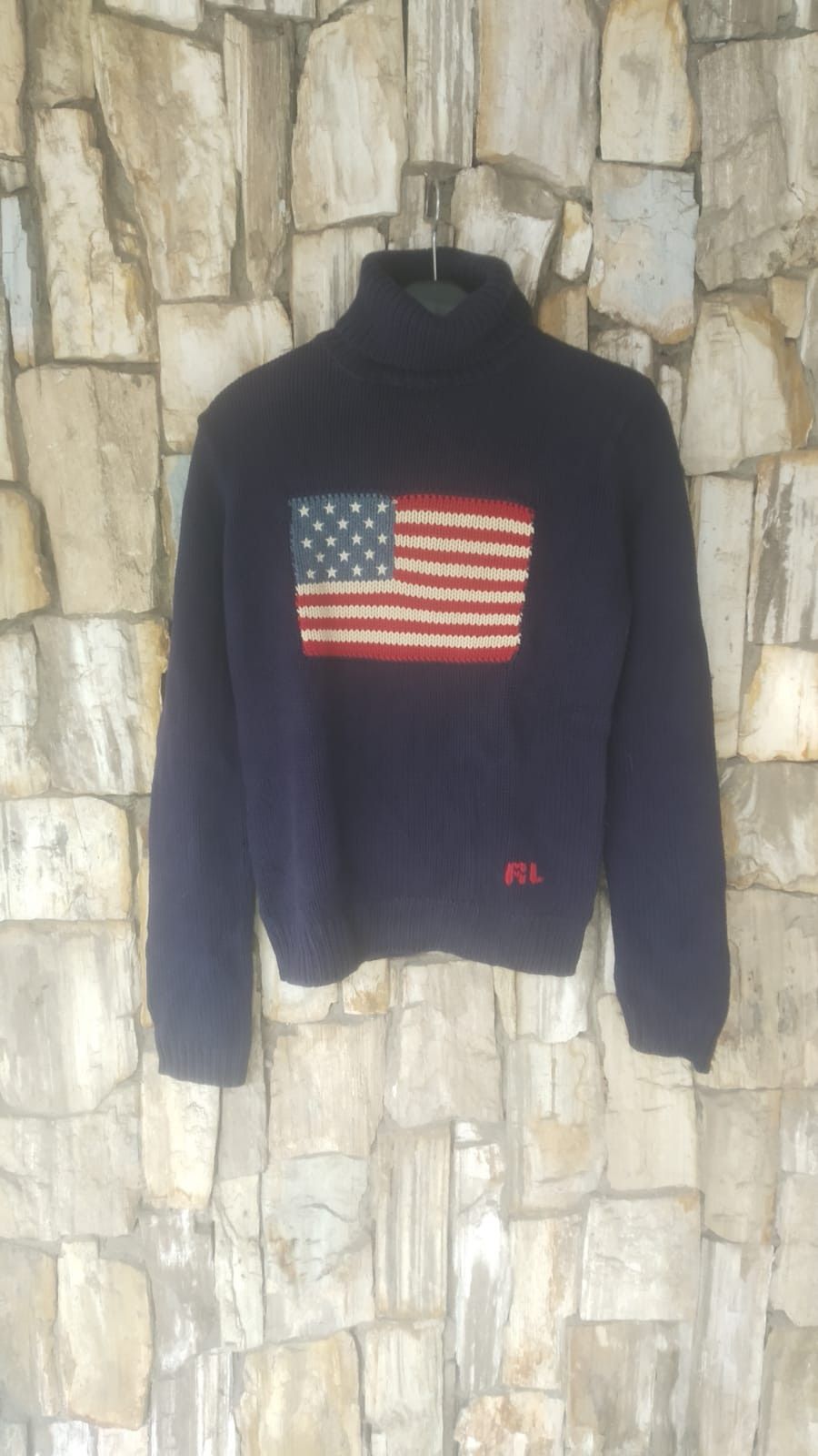 Ralph Lauren Vintage Ralph Lauren flag turtle knit sweater Size L / US 10 / IT 46 - 1 Thumbnail