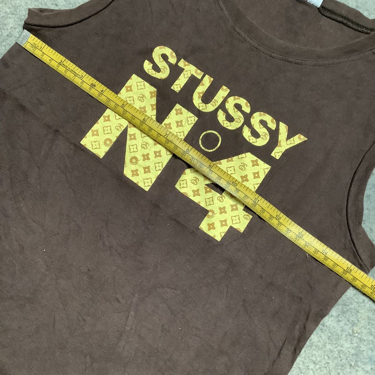 Stussy × Vintage Vintage 90s Stussy No 4 Tank Tops/ Short Sleeve T Shirt Size US M / EU 48-50 / 2 - 9 Thumbnail