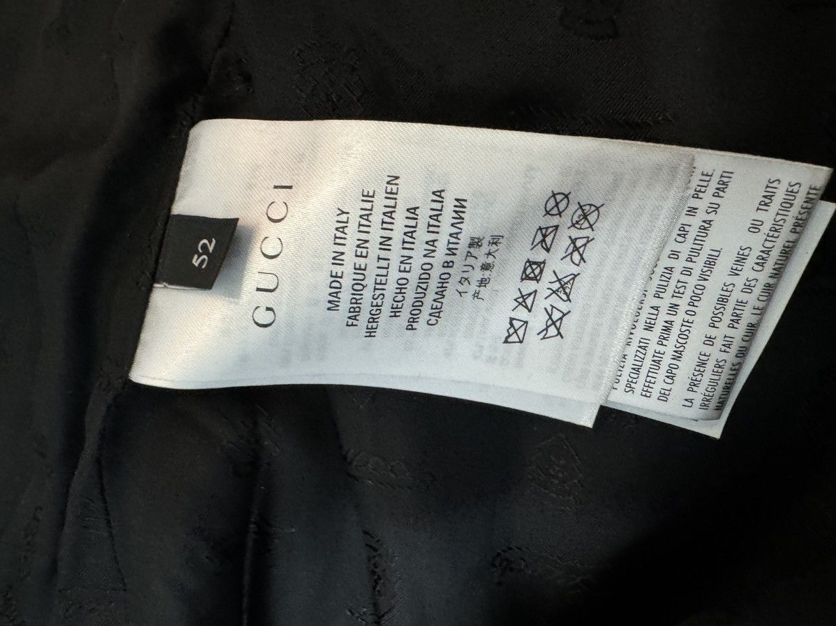 Gucci Gucci logo leather bomber jacket Size US L / EU 52-54 / 3 - 8 Thumbnail