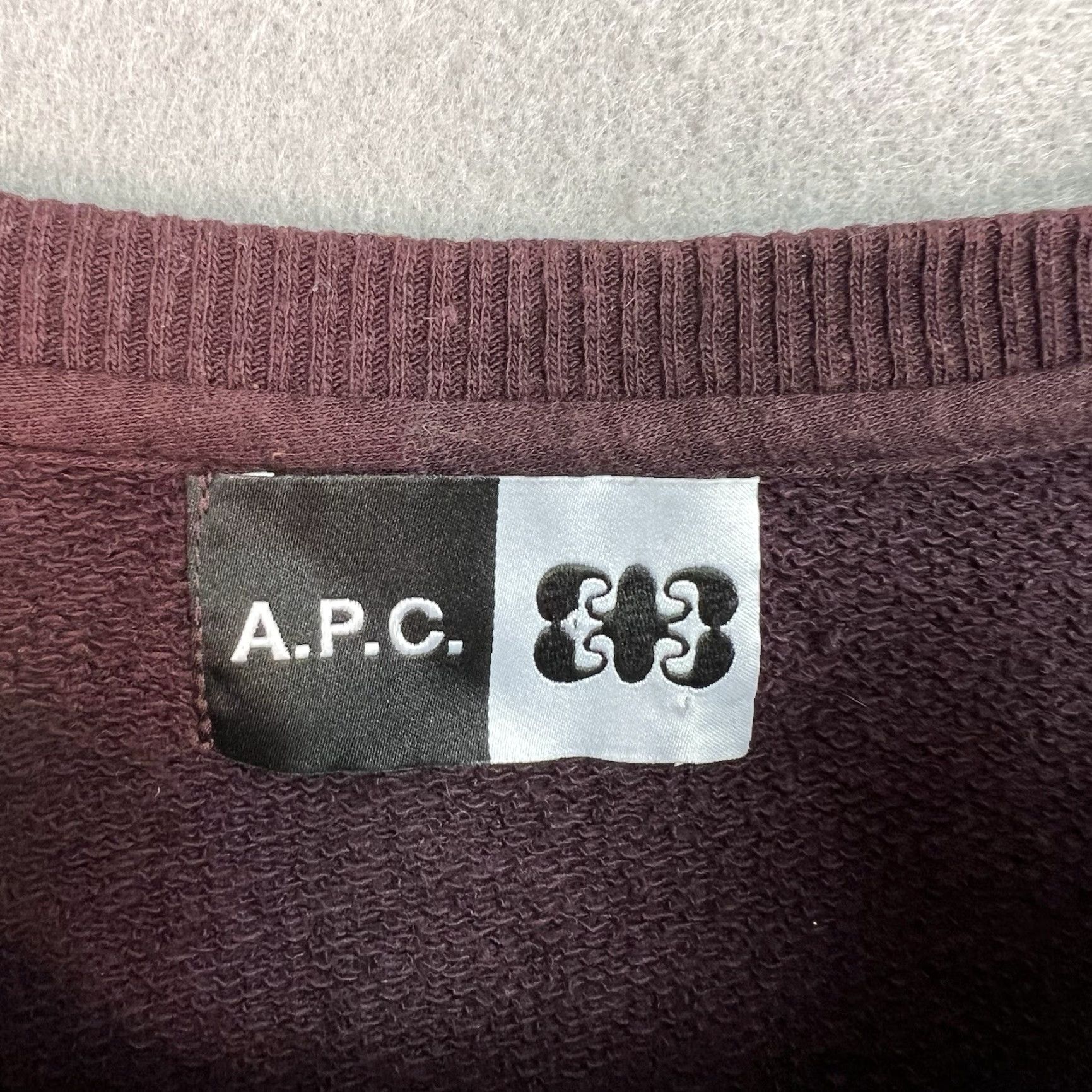 Vintage APC University Alphabet Sweater Womens XS Maroon Red Crewneck Sweatshirt Size XS / US 0-2 / IT 36-38 - 5 Thumbnail