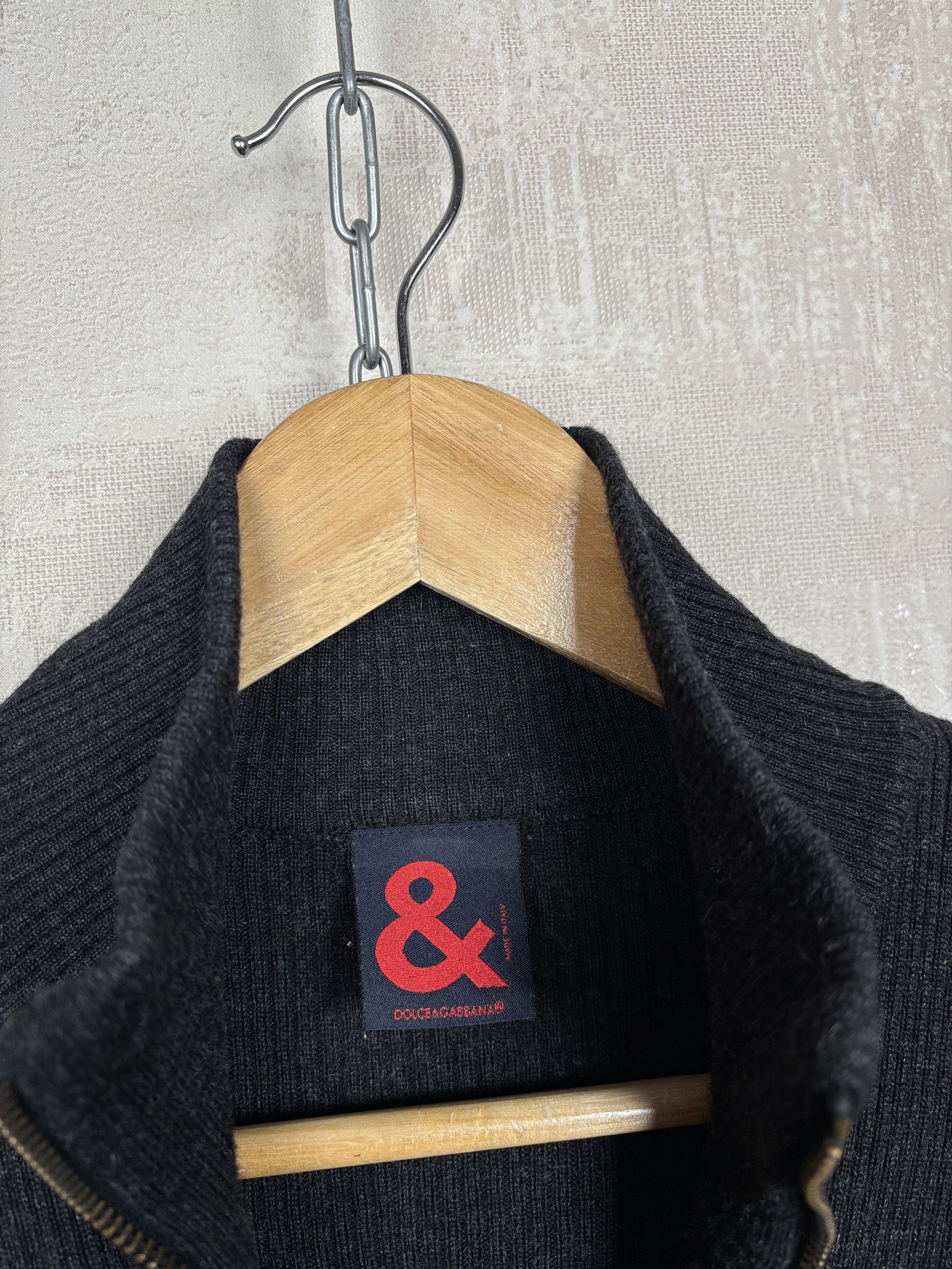 Dolce & Gabbana Vintage D&G Dolce & Gabbana Zip Ribbed Sweater Wool Blend Size US M / EU 48-50 / 2 - 10 Thumbnail