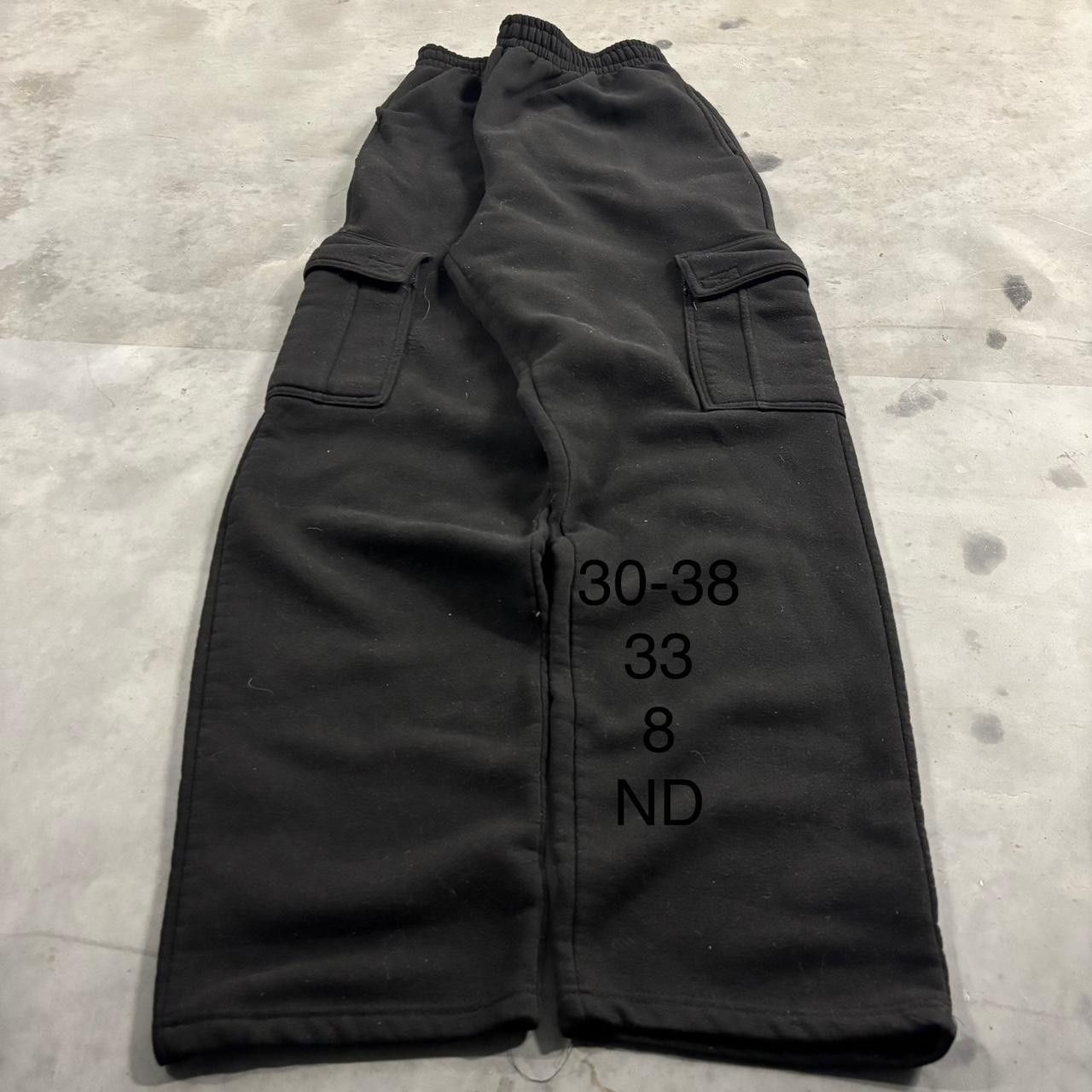 Vintage Crazy Vintage Y2K/2000s Baggy Black Streetwear Cargo Sweatpants! Fits L Size US 32 / EU 48 - 8 Thumbnail