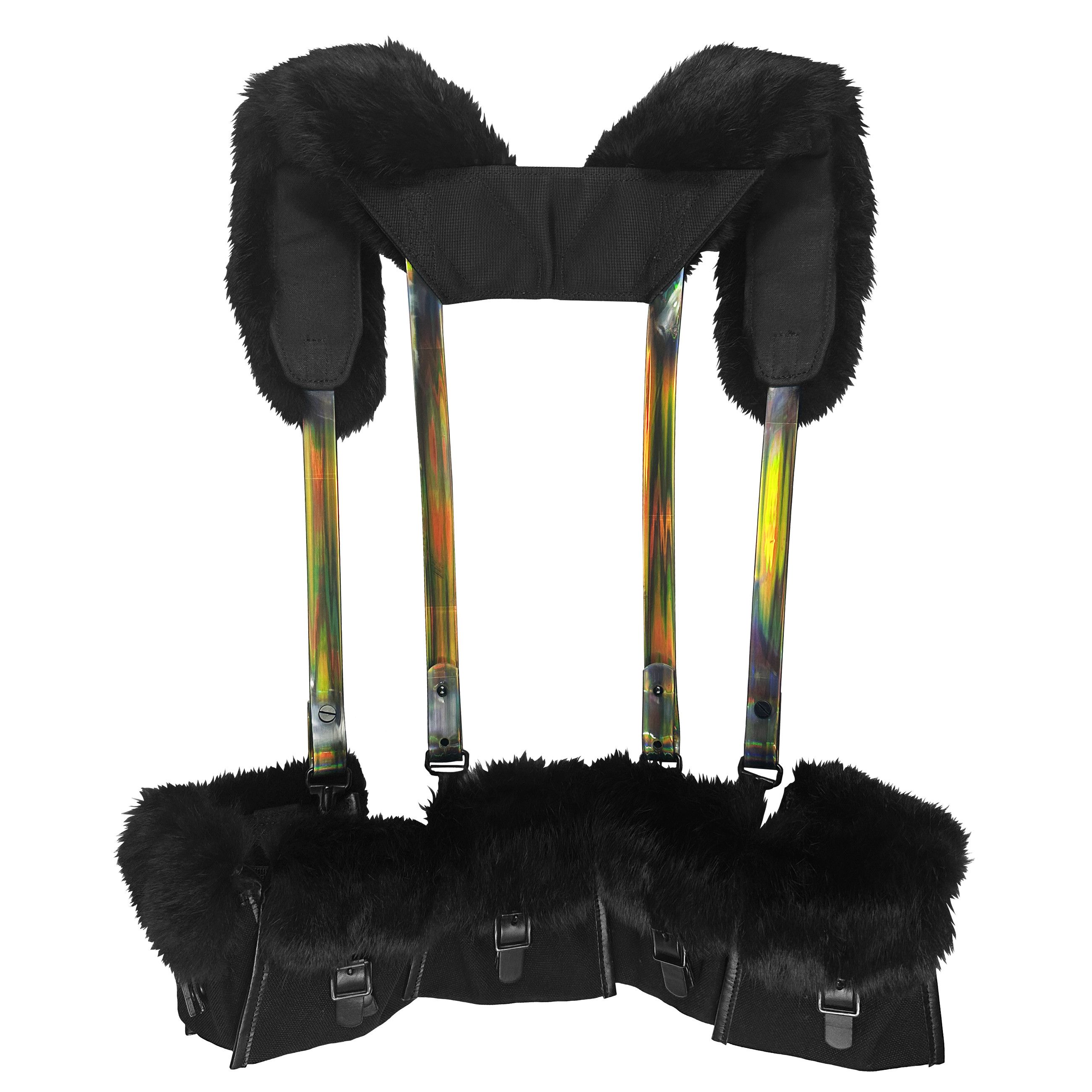Undercover AW01 Fur Bandolier Utility Vest Size US M / EU 48-50 / 2 - 2 Thumbnail