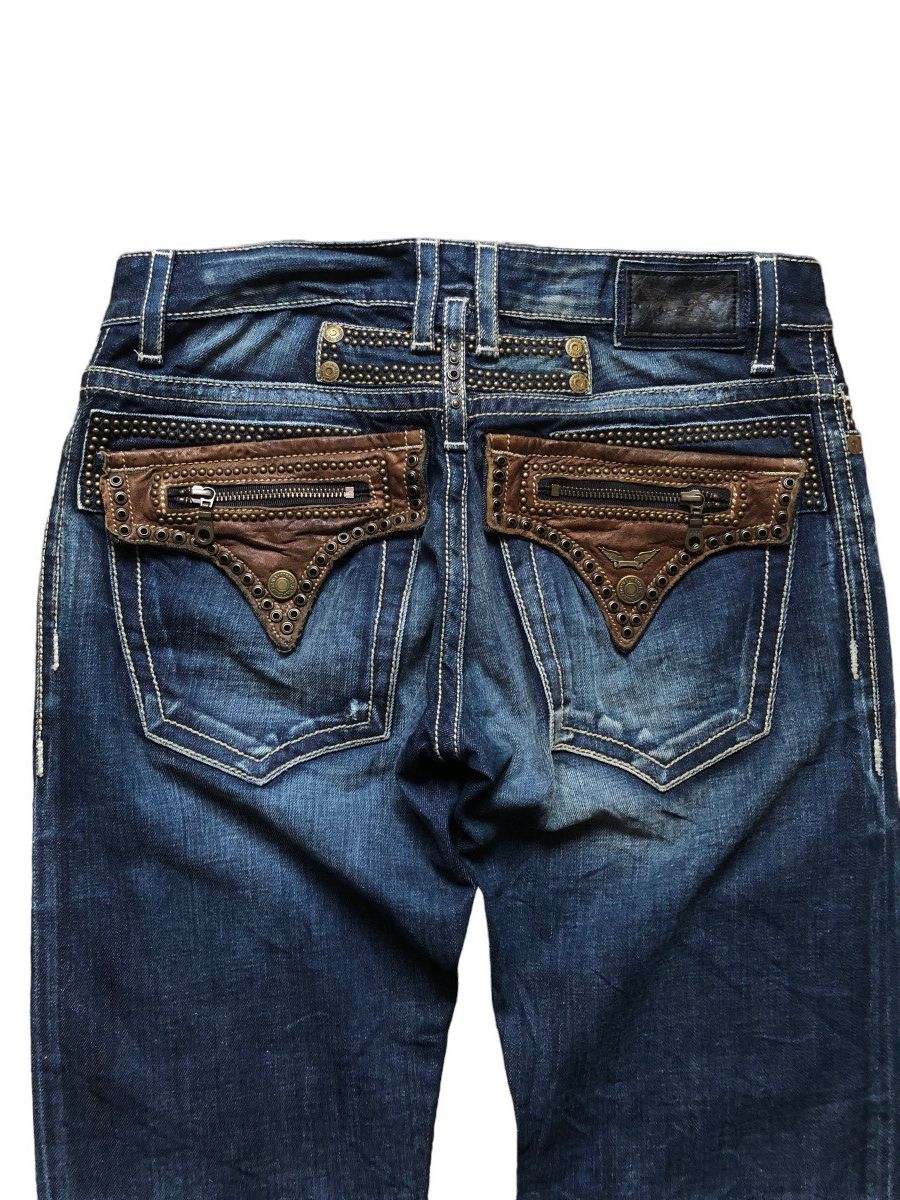 Robins Jeans Robin Jeans studded leather pocket denim pants Size US 32 / EU 48 - 10 Thumbnail