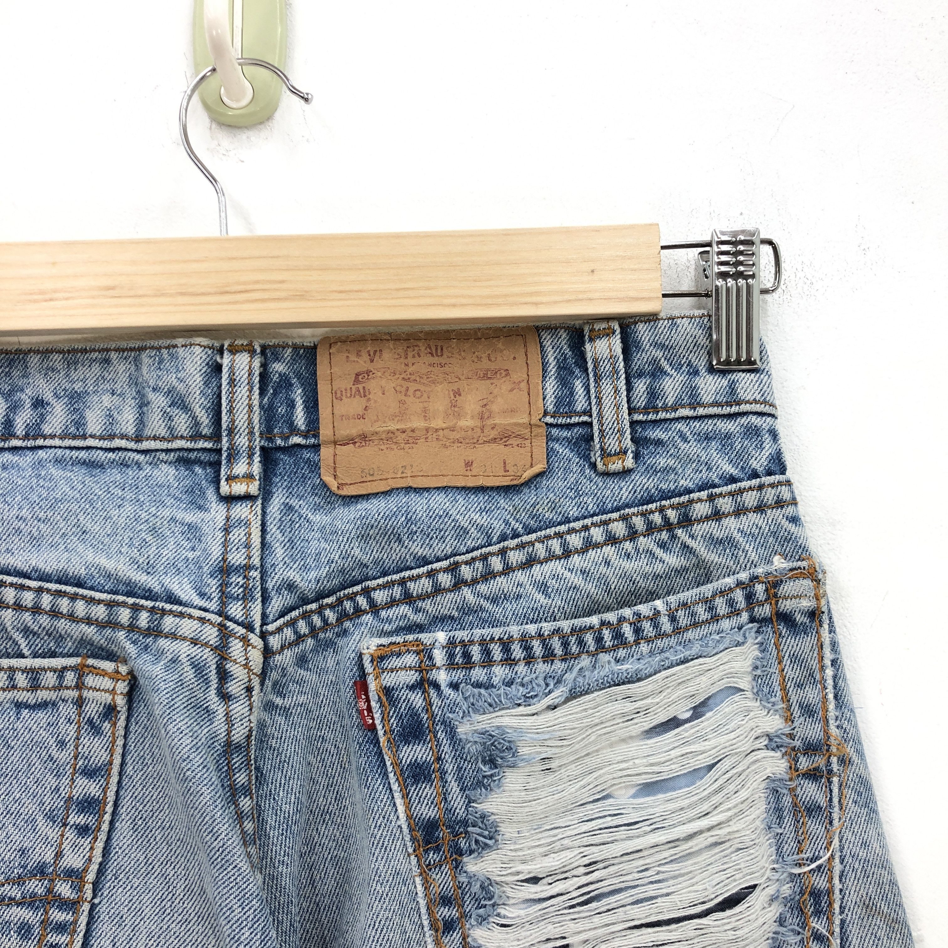 Levi's Vintage Levis 505 Distressed Jeans Levi's Denim Ripped Pants Size 28" / US 6 / IT 42 - 7 Thumbnail