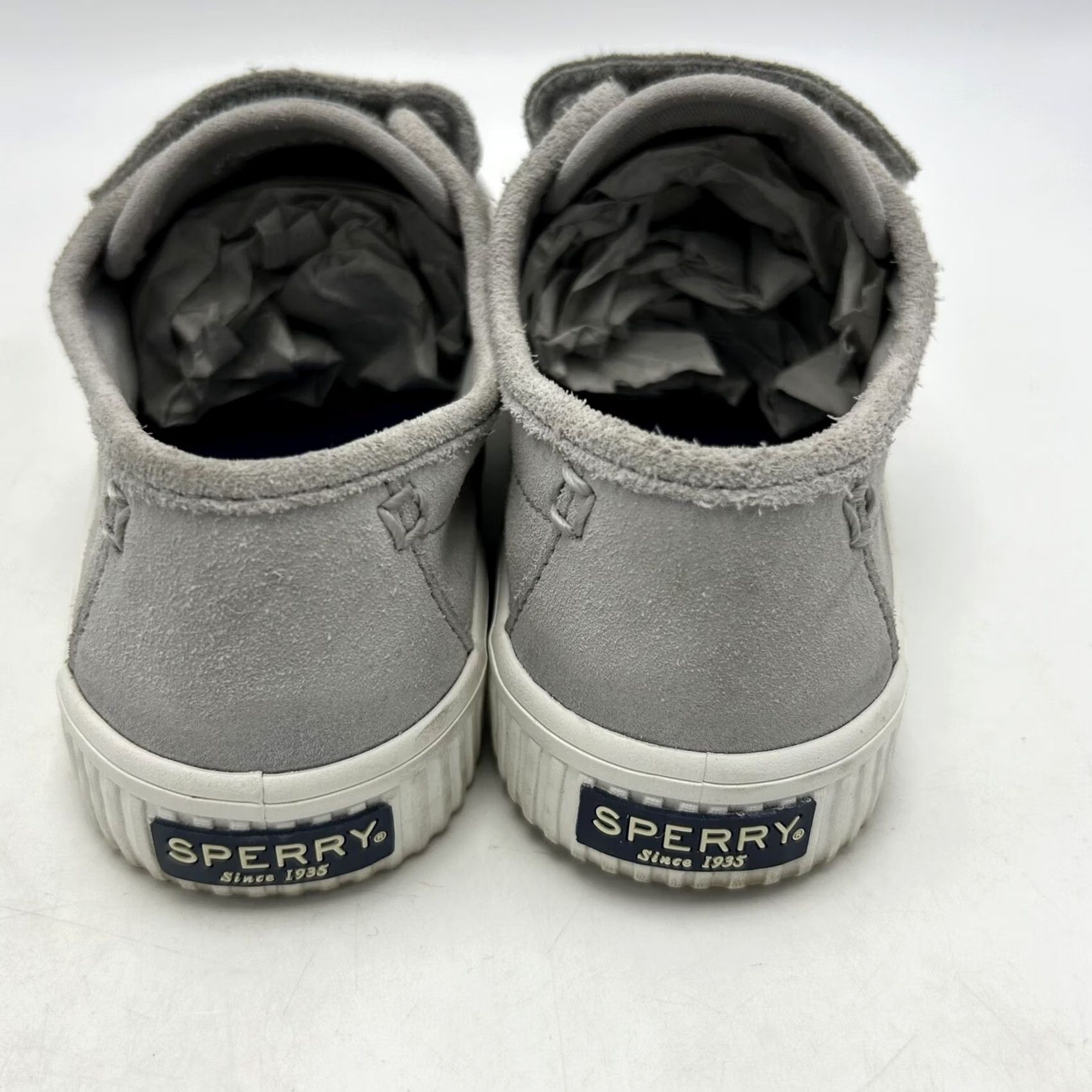 Sperry SPERRY Top Sider Low Womens Shoes Gray Suede Leather Sneakers Size M / US 6-8 / IT 42-44 - 5 Thumbnail