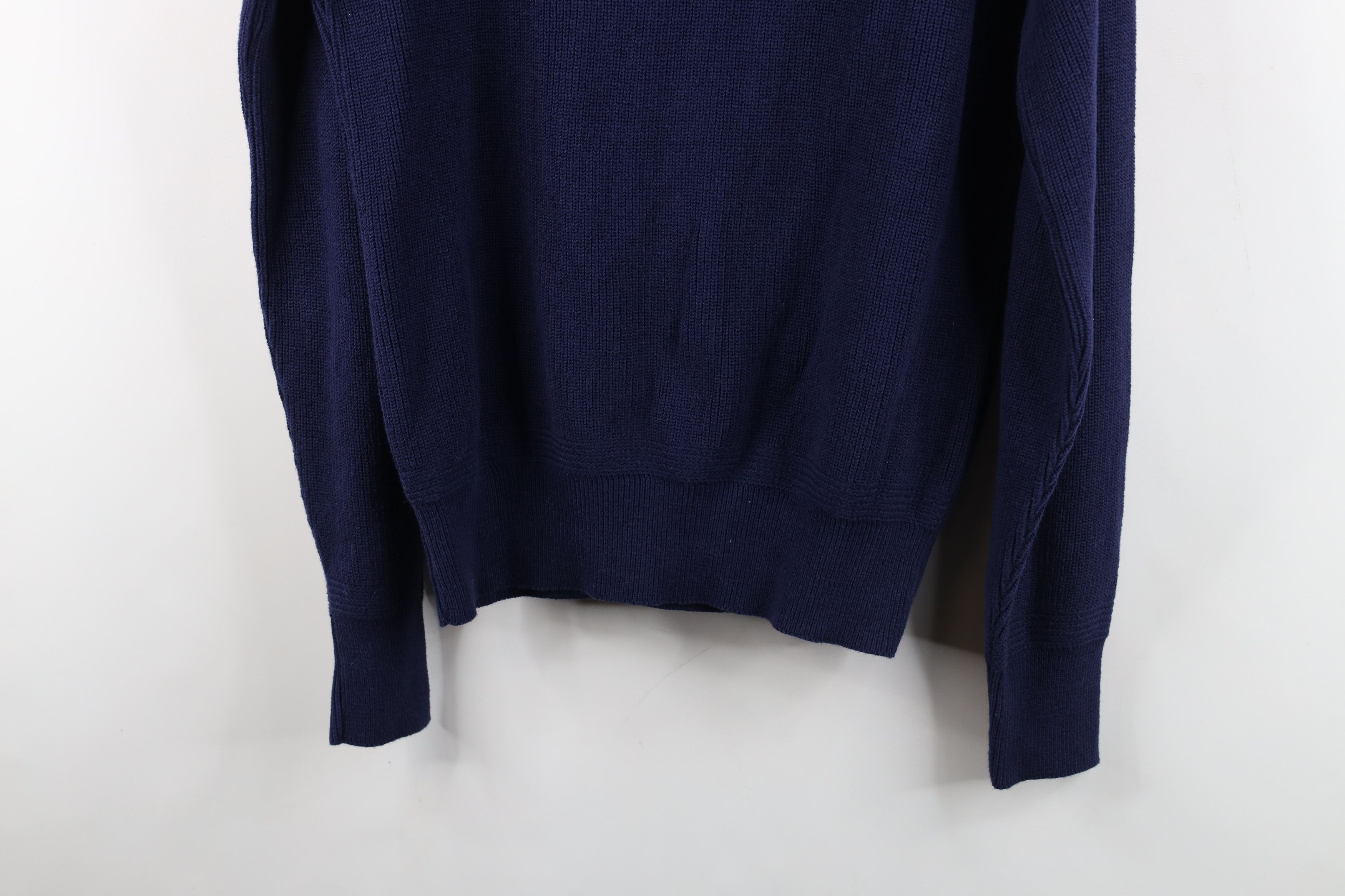 Lands' End Vintage 70s Lands End Cotton Ribbed Knit Henley Sweater USA Size US M / EU 48-50 / 2 - 11 Thumbnail