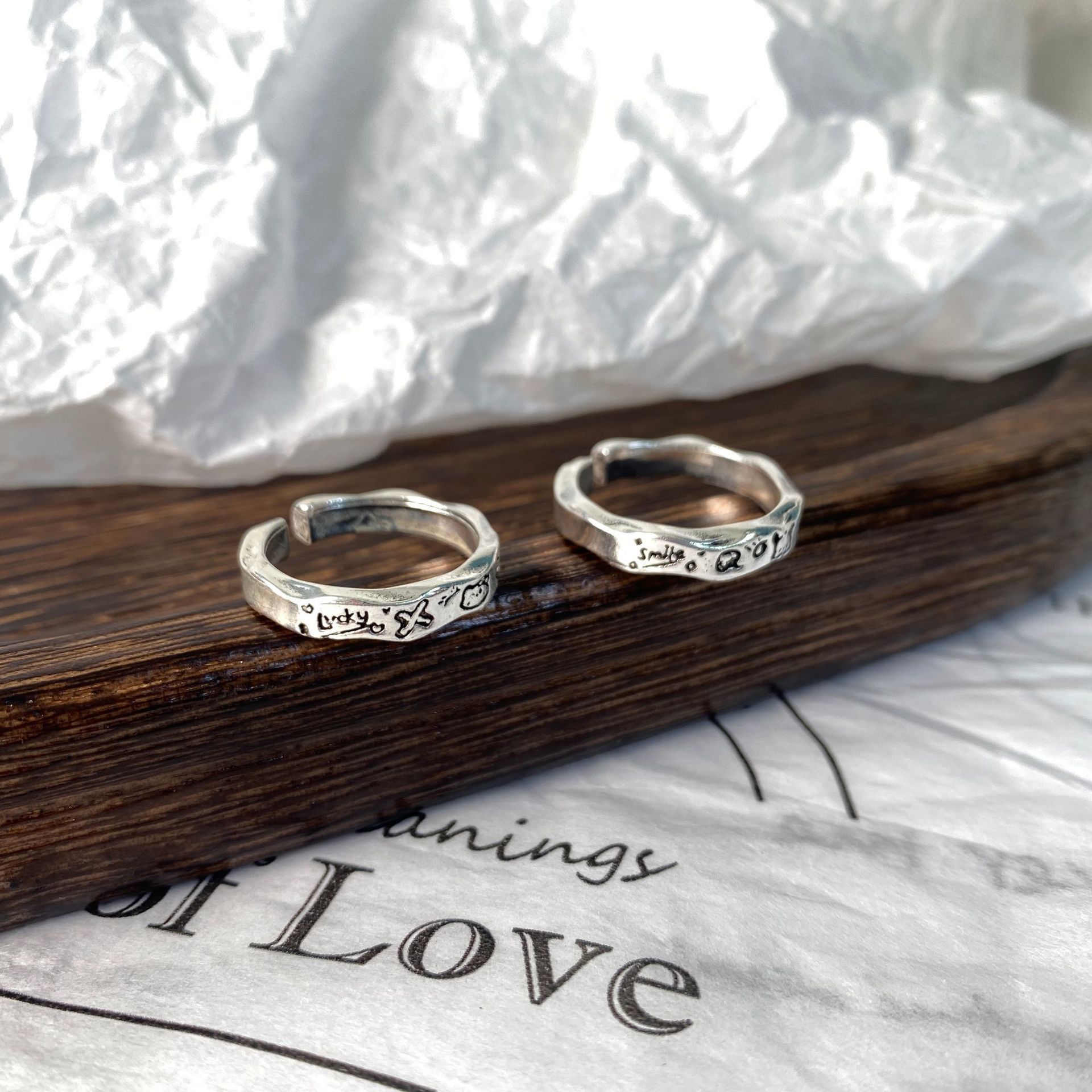 Jewelry Modern Jewelry Rings Open Size Chrome Ring (Size 7-13) Size ONE SIZE - 3 Thumbnail