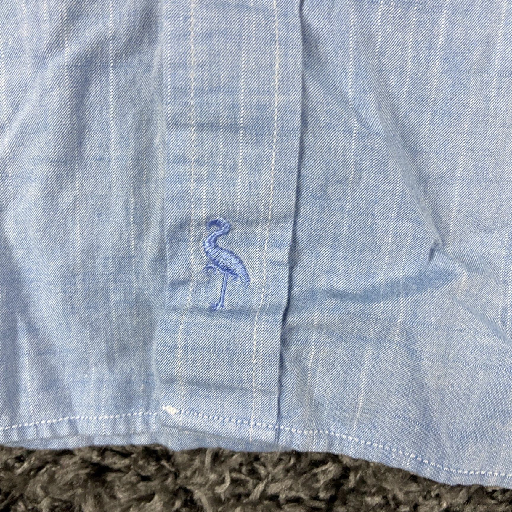 Tailorbyrd VINTAGE Tailorbyrd Button-Up Shirt Men L Short Sleeve Blue Adult Large Blue Button-Up Shirt Mens L Short Sleeve Blue Size US 33 - 3 Thumbnail