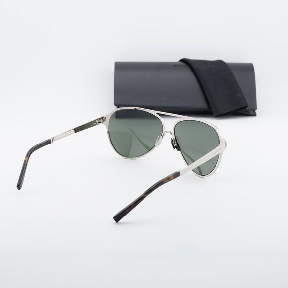 Saint Laurent Paris Saint Laurent SL734 002 Sunglasses Silver Aviator Frame Size ONE SIZE - 11 Thumbnail