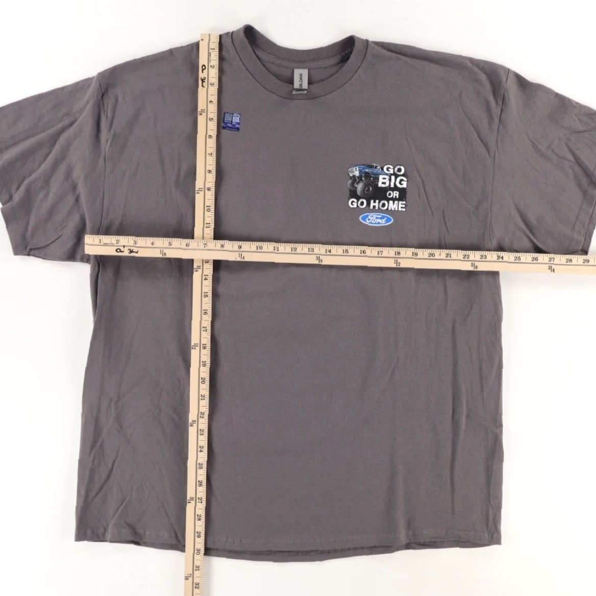 Gildan Gildan Ford Go Big or Go Home Solid T-Shirt Gray Men's 2XL Size US XXL / EU 58 / 5 - 4 Thumbnail