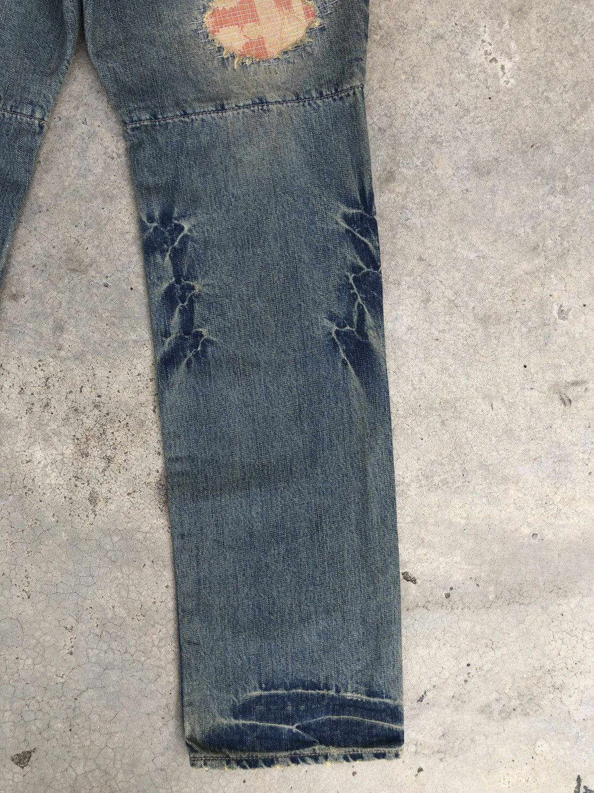 PPFM Japanese PPFM Double Waist Distressed Jeans Size US 35 - 12 Thumbnail