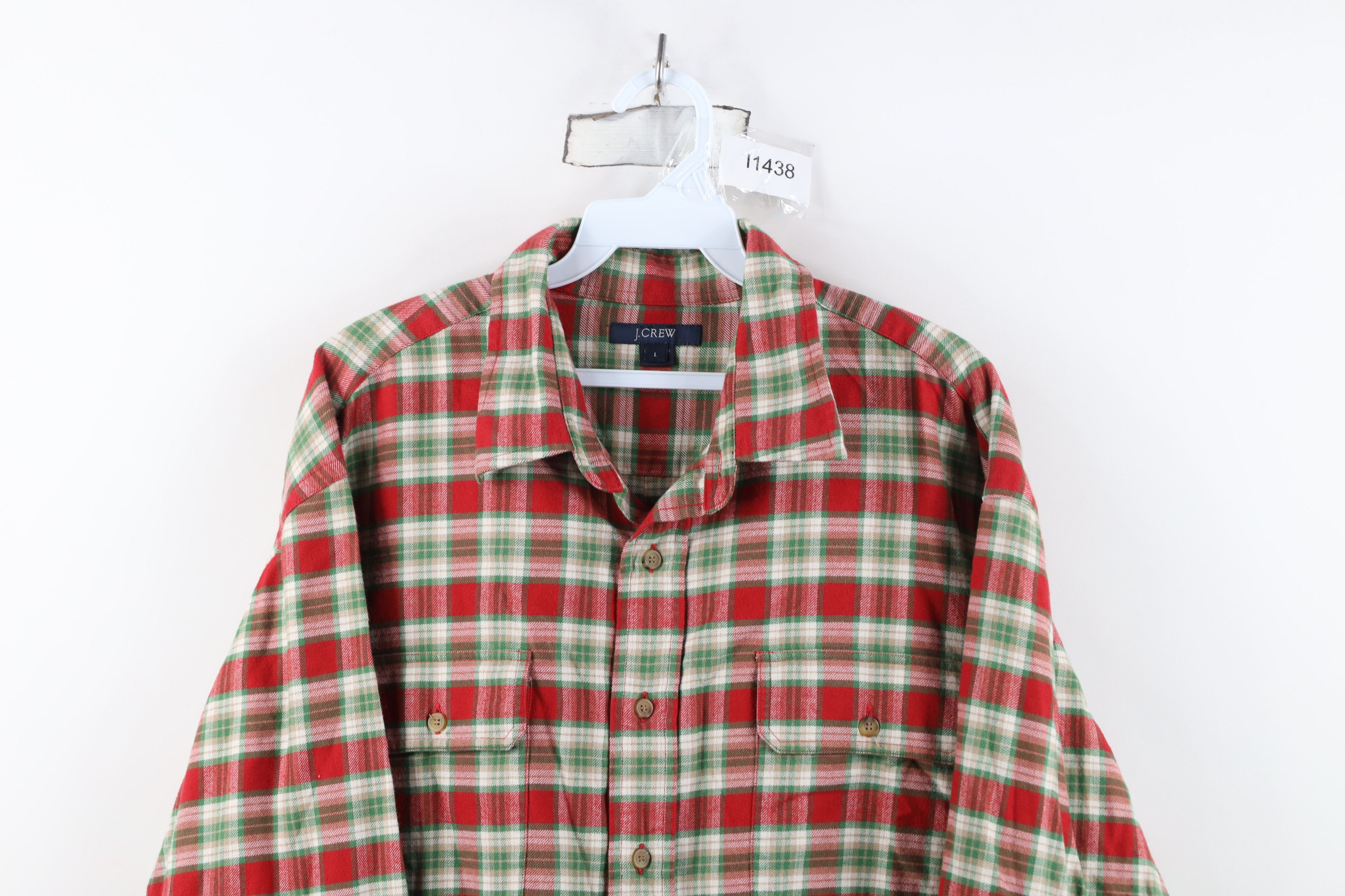 J.Crew Vintage J Crew Double Pocket Collared Button Shirt Plaid Size US L / EU 52-54 / 3 - 2 Thumbnail