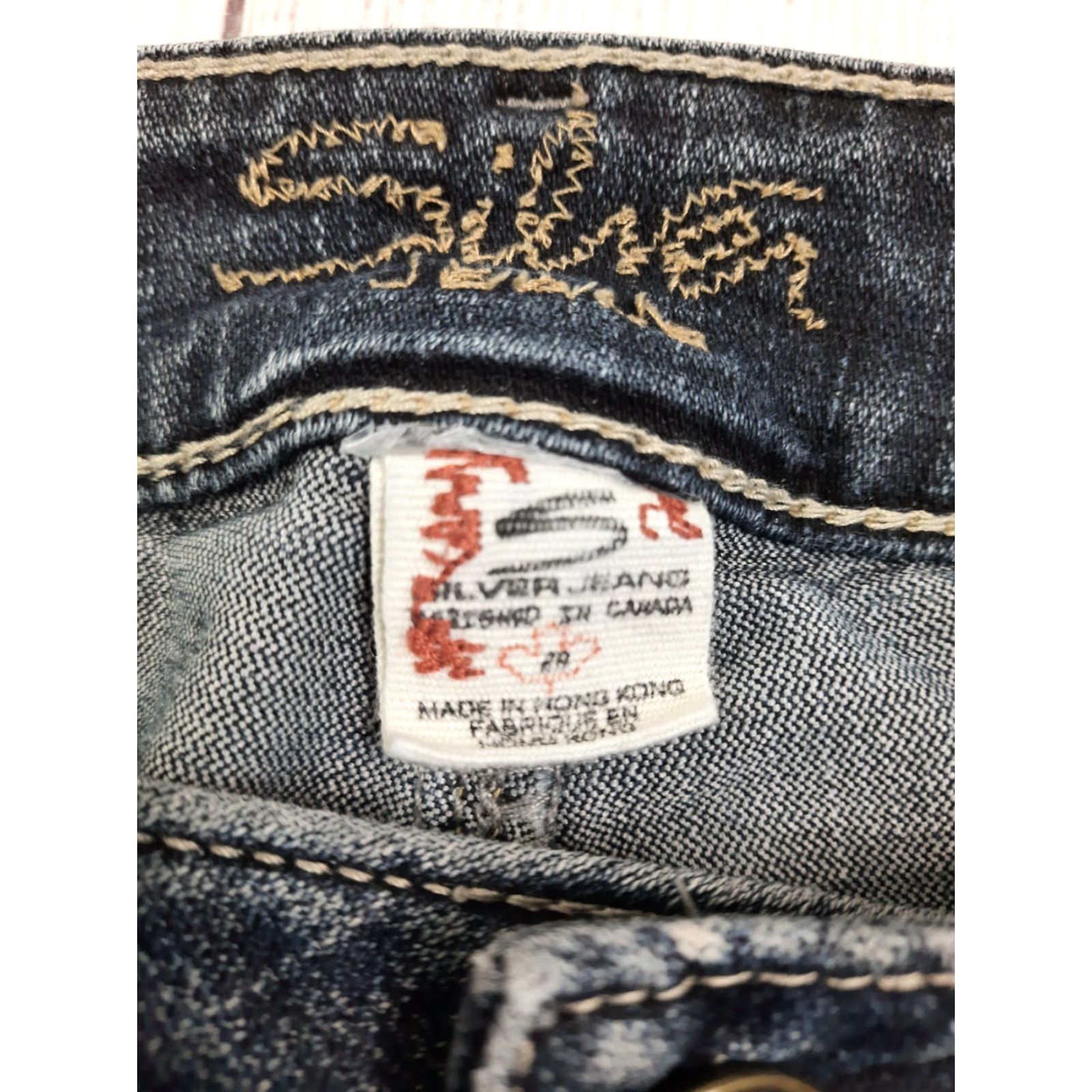 Silver Jeans Co. VINTAGE? Silver Jeans Santorini Capri Womens Size 29 Inseam 25 Capris Denim Stretch Dark Blue M4J Ladies Mens? Size 29" - 2 Thumbnail