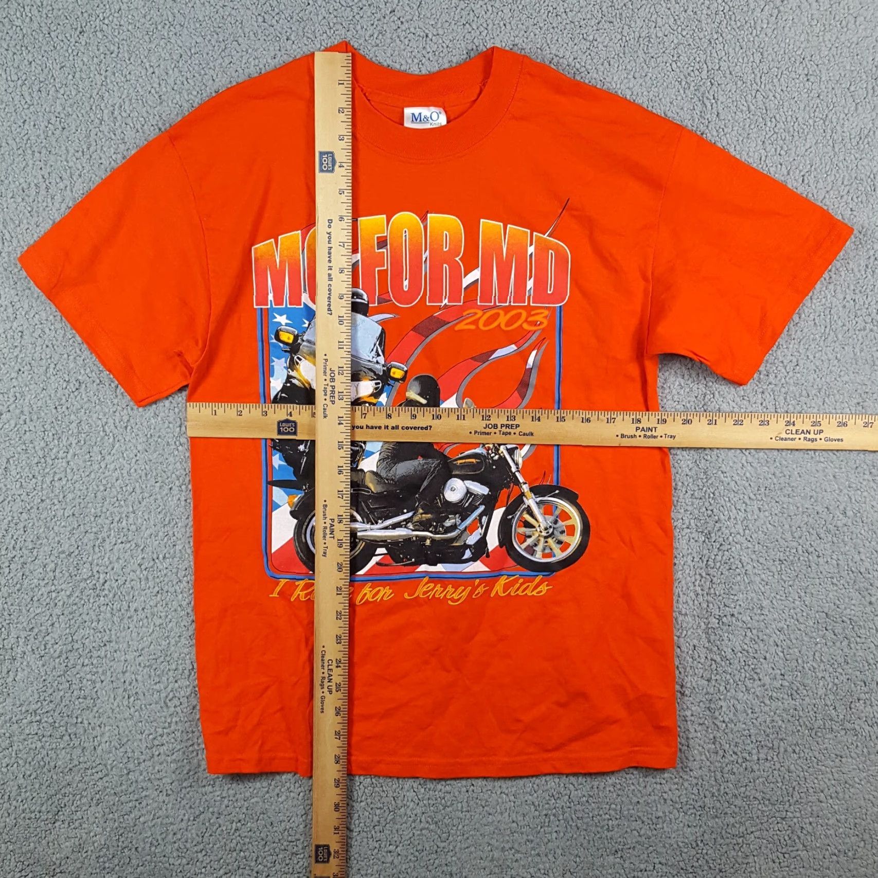 Etro VINTAGE M&O KNITS Men's T-Shirt 90s Biker Motorcycle Grunge Y2K Retro Orange Medium Size US M / EU 48-50 / 2 - 4 Thumbnail