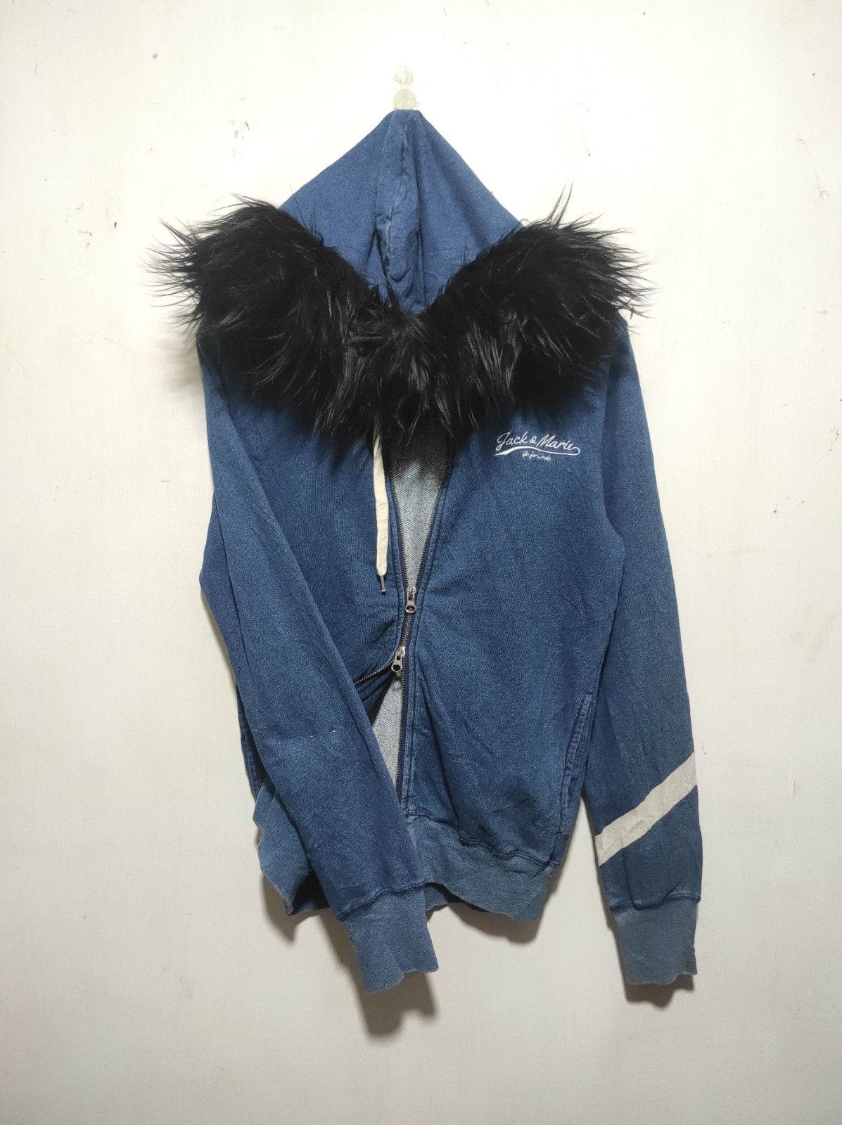 Japanese Brand Jack & Marie denim double zip fur hoodie ifsix LGB style Size US S / EU 44-46 / 1 - 2 Thumbnail