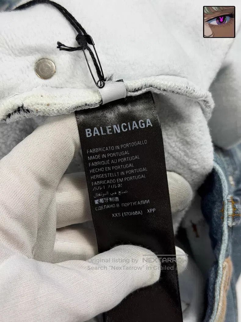 Balenciaga Balenciaga size XXS Water wave texture distressed wide-leg Size US 27 - 5 Thumbnail