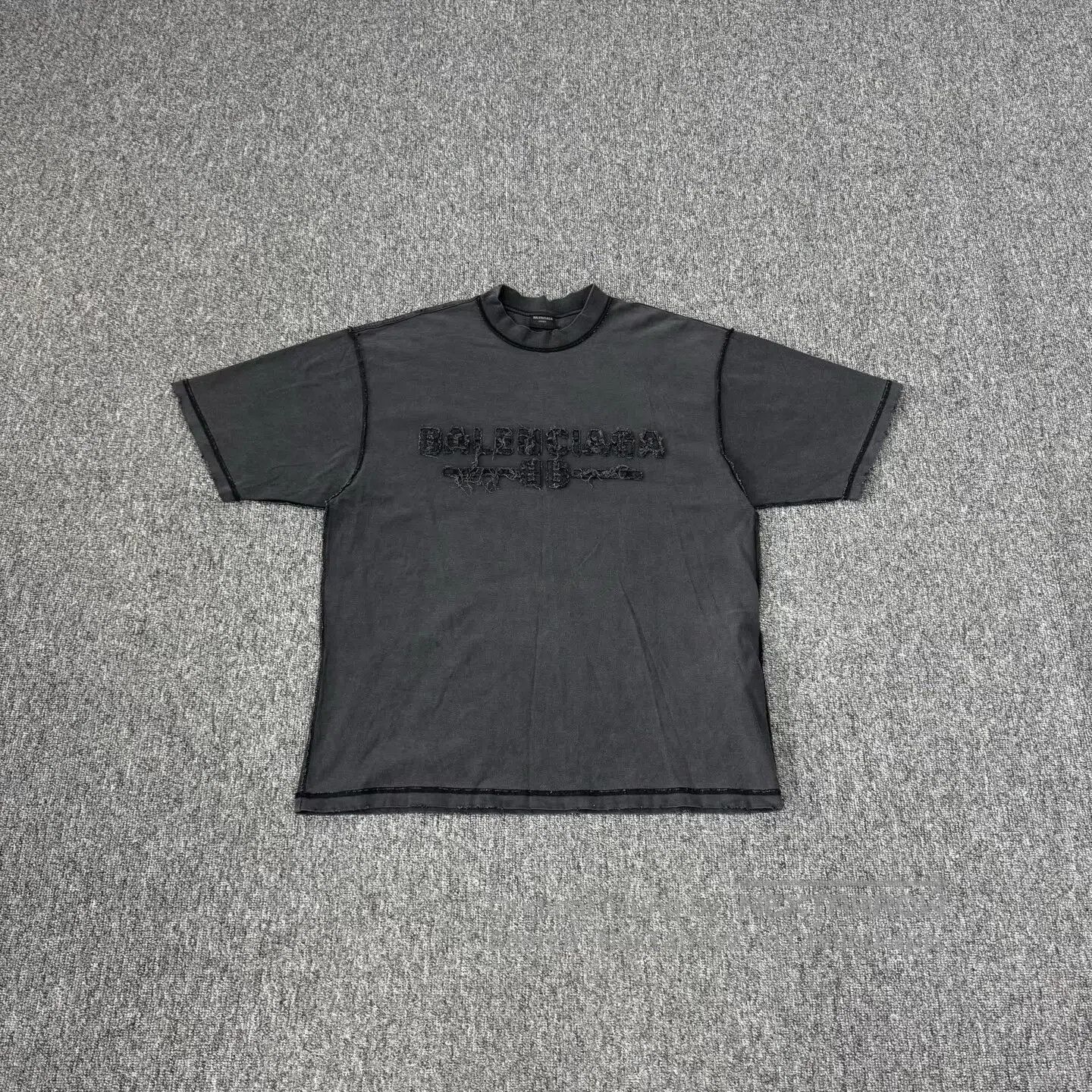 Balenciaga Balenciaga Water-washed vintage look with fabric letter lo Size US S / EU 44-46 / 1 - 1 Thumbnail