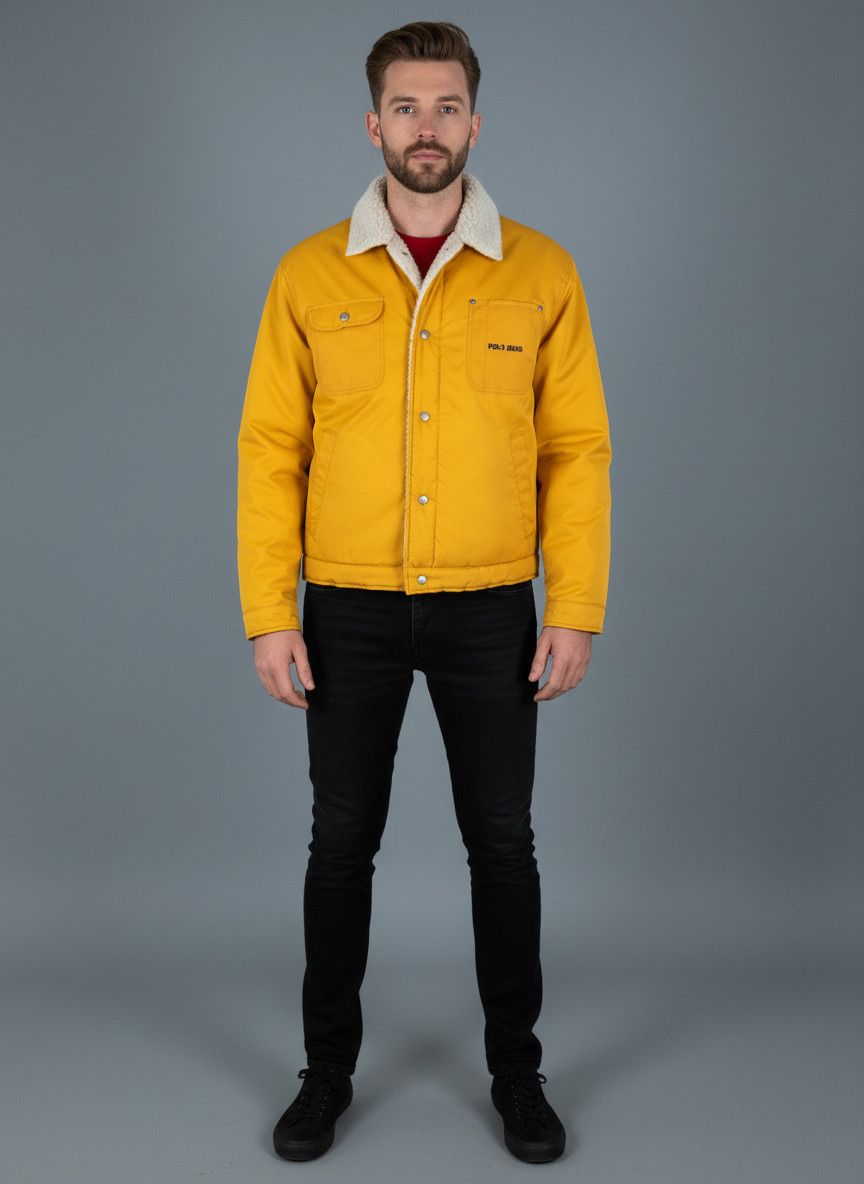 Polo Ralph Lauren Polo Jeans Ralph Lauren Yellow Sherpa Trucker Jacket XL Size US XL / EU 56 / 4 - 2 Thumbnail