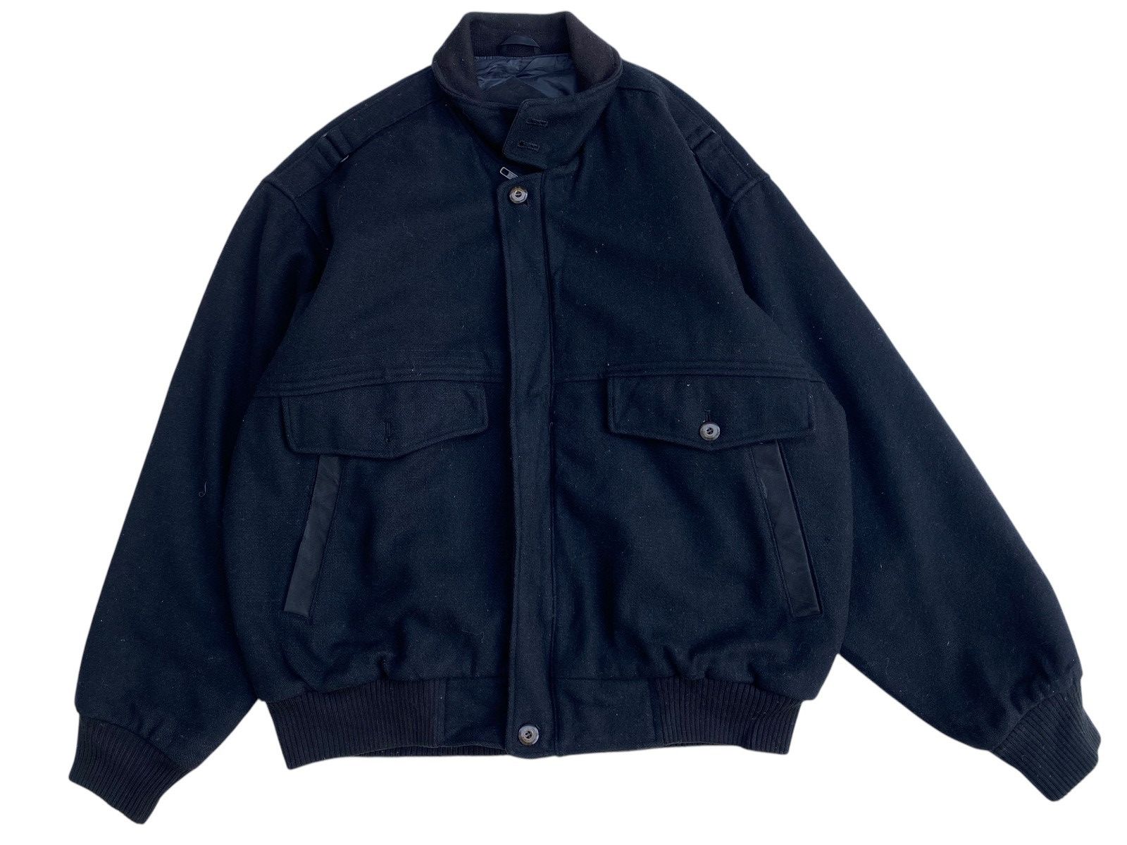 Issey Miyake Vintage Riverson Wool Bomber Jacket Issey Miyake Style Size US L / EU 52-54 / 3 - 1 Thumbnail