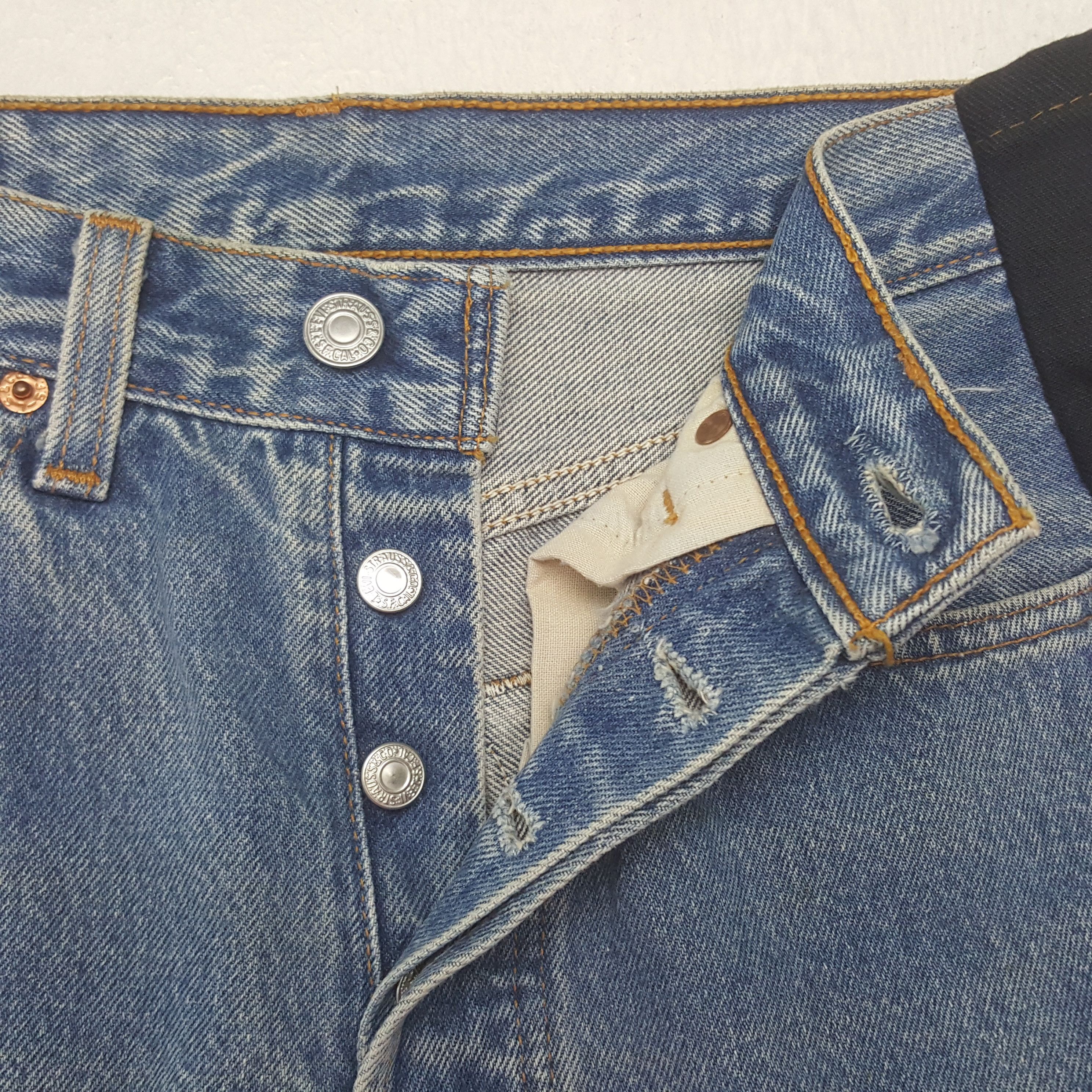 Levi's Vintage Levi's 501 Rare Patchwork Line Denim Jeans Size US 29 - 12 Thumbnail