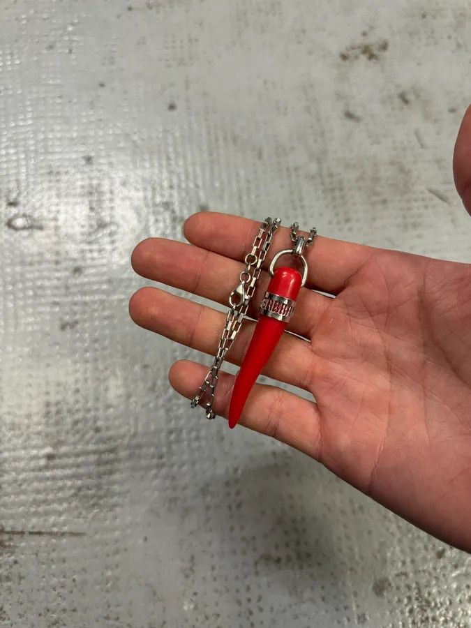 Dolce & Gabbana 2000s Dolce & Gabbana Red Tooth Necklace Size ONE SIZE - 3 Thumbnail