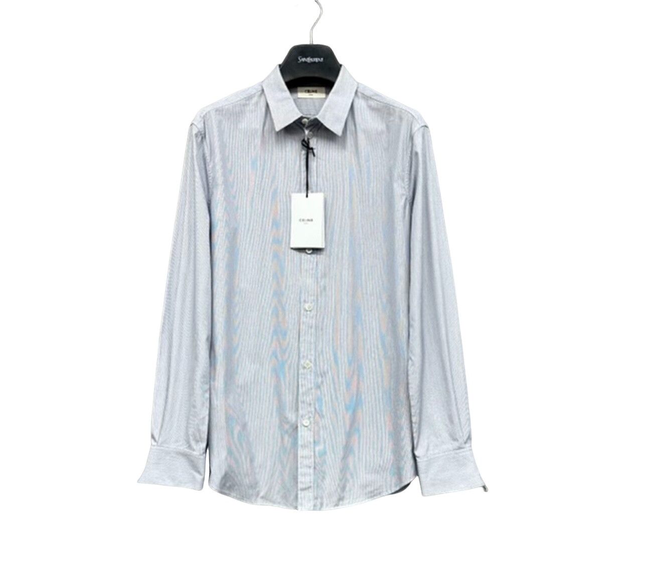 Celine Celine Striped Long Sleeve Button Up Shirt 42 Size US L / EU 52-54 / 3 - 1 Thumbnail