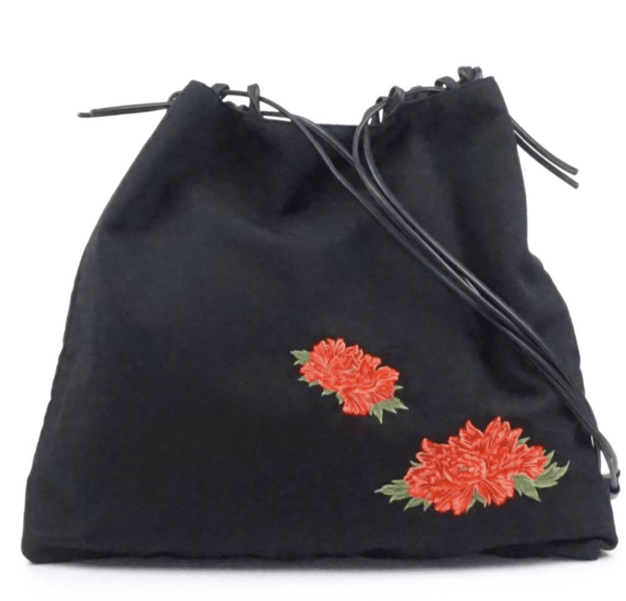 Y's Yohji Yamamoto Y's - Wool Floral Drawstring Tote Bag Size ONE SIZE - 3 Thumbnail