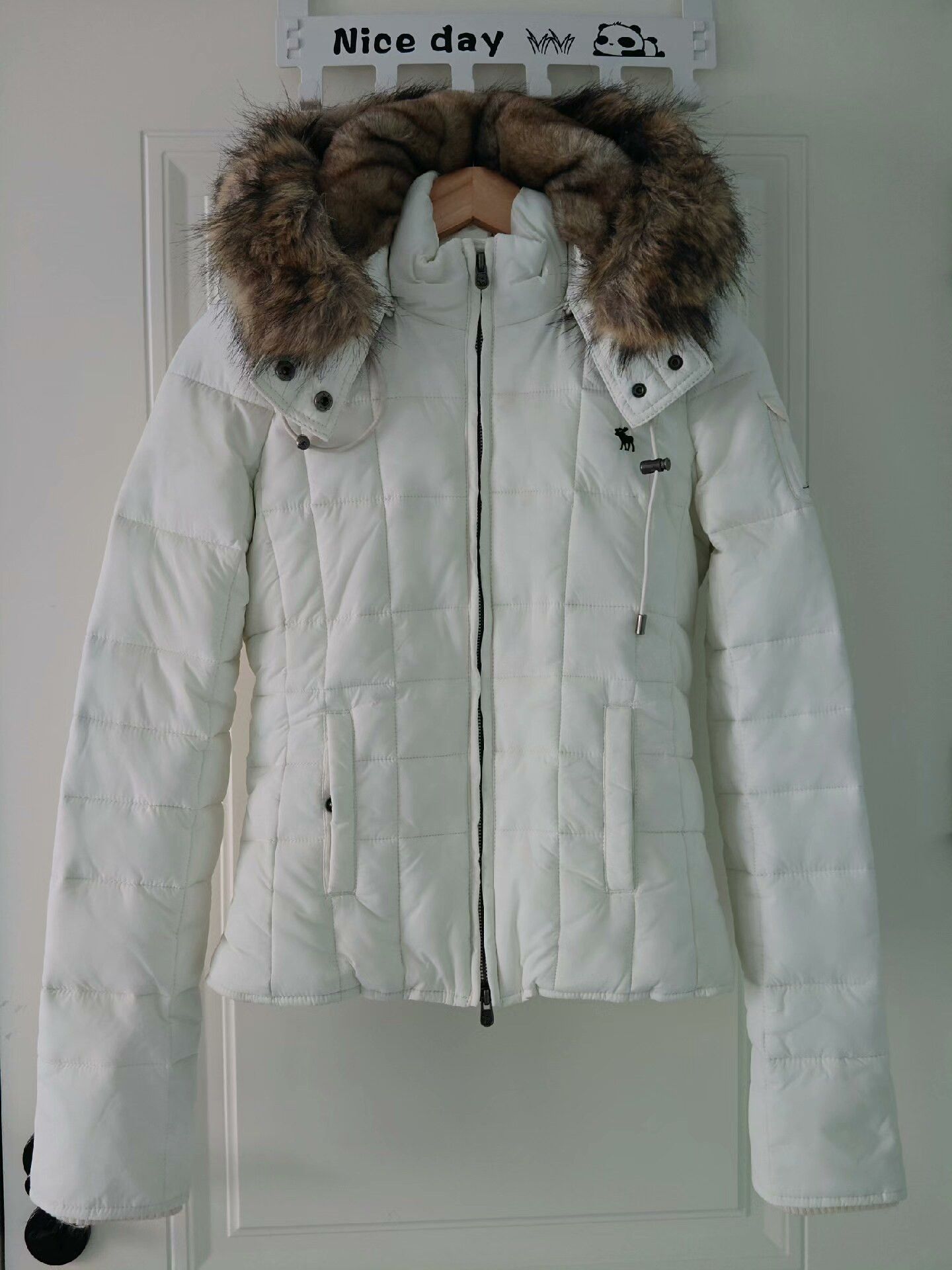 Abercrombie & Fitch Abercrombie Fitch Long Sleeve Faux Fur Down Jacket Size S / US 4 / IT 40 - 1 Thumbnail