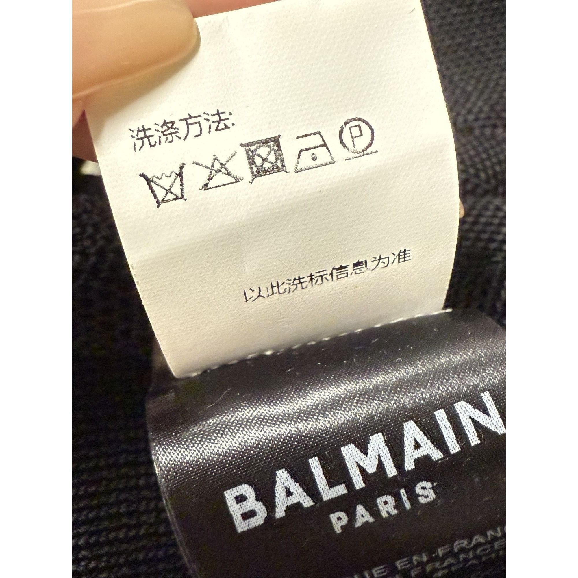 Balmain Balmain Paris Black Knit Long-Sleeve Mini Dress With Gold Bu Size XS / US 0-2 / IT 36-38 - 6 Thumbnail