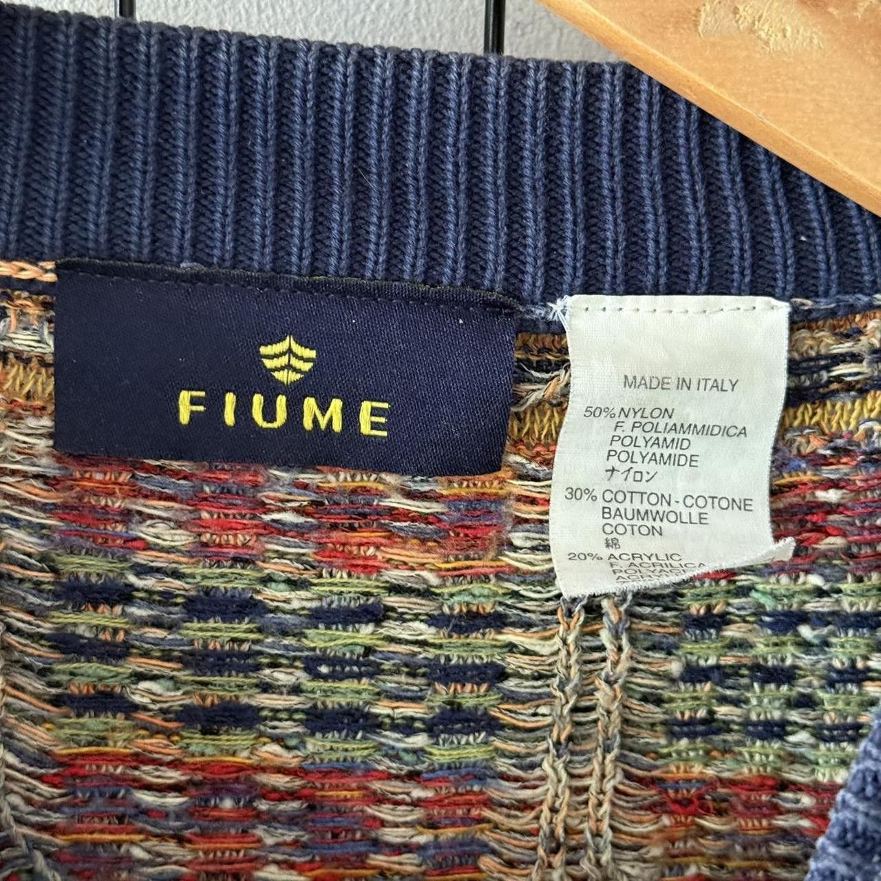 Vintage Vintage 90s Wool Jumper Cable Knit Multi Colour Norway Size US L / EU 52-54 / 3 - 5 Thumbnail